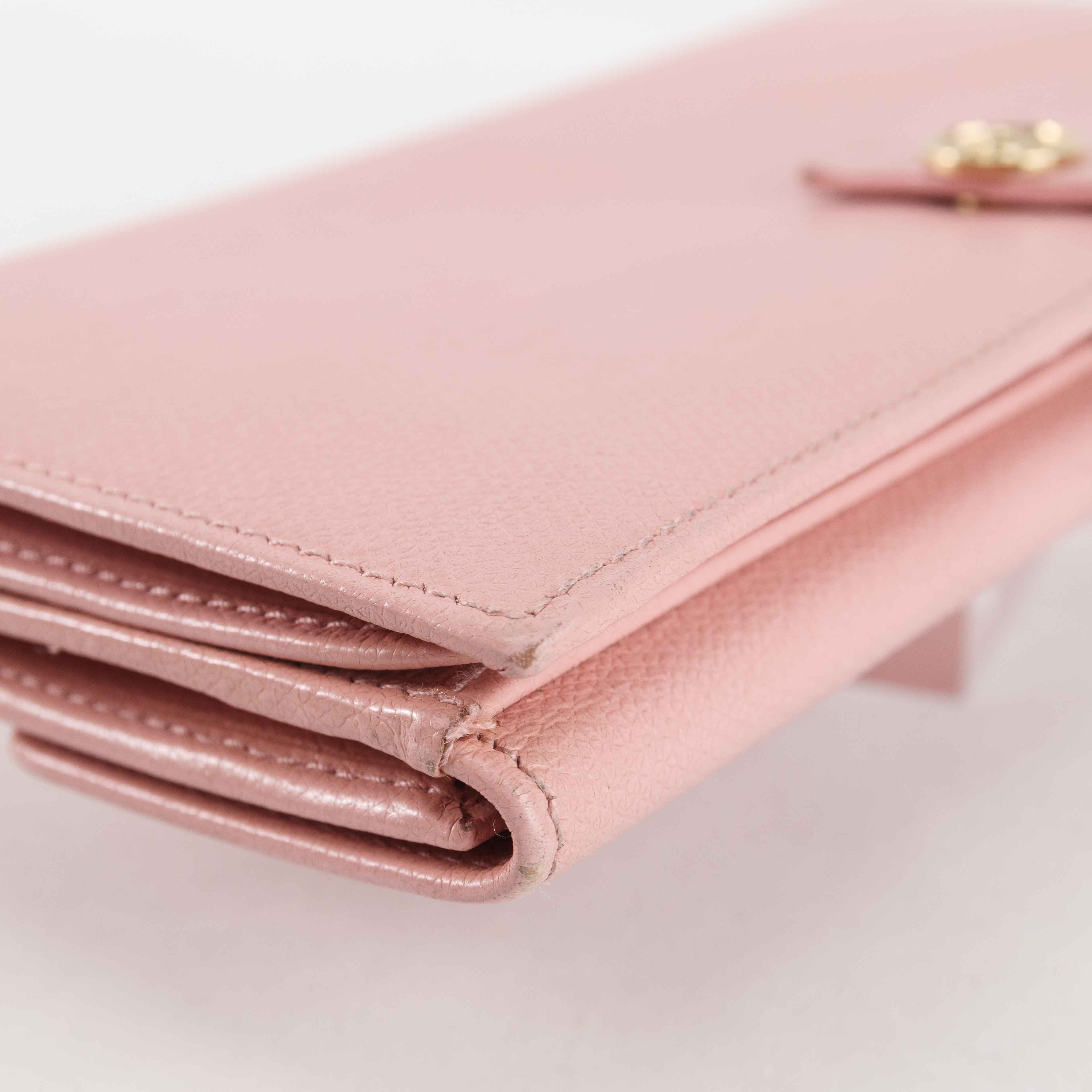 Chanel Chanel Classic Flap Long Wallet in Pink Caviar Leather Size ONE SIZE - 12 Thumbnail