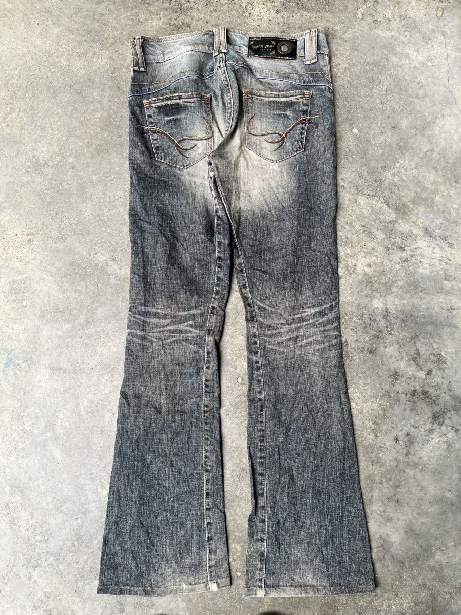 Edwin VINTAGE SOMETHING EDWIN FLARED JEANS FADED STYLE PUNK Size 32" / US 10 / IT 46 - 6 Thumbnail