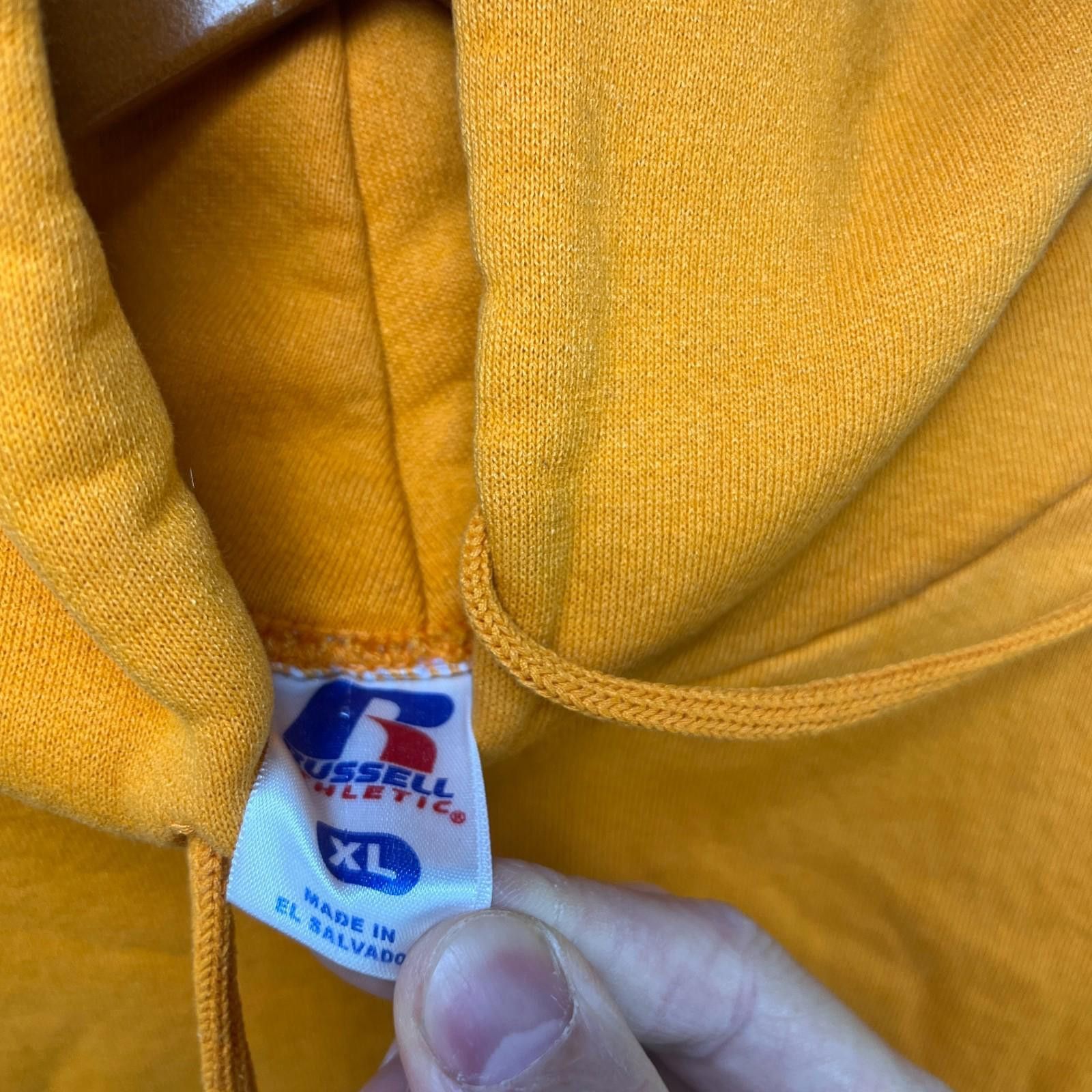 Russell Athletic Vintage Russell Athletic Blank Orange Hoodie XL Y2K Size US XL / EU 56 / 4 - 5 Thumbnail