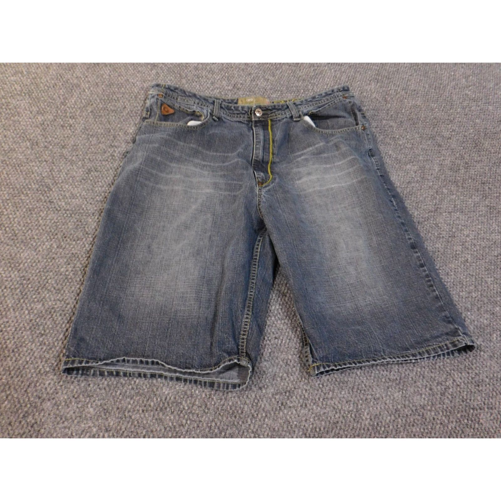 Akademiks Akademiks Shorts 38 vintage mens hiphop denim baggy skater Chino Casual Blue Cotton Size US 38 / EU 54 - 5 Thumbnail