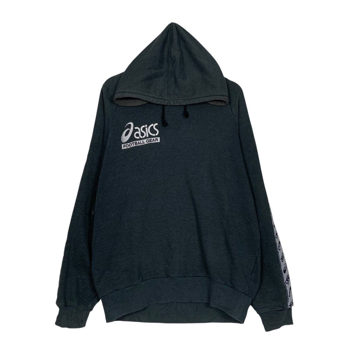 Asics Vintage 90’s ASICS Side Tape Pullover Hoodies #3551-C162 Size US L / EU 52-54 / 3 - 1 Thumbnail