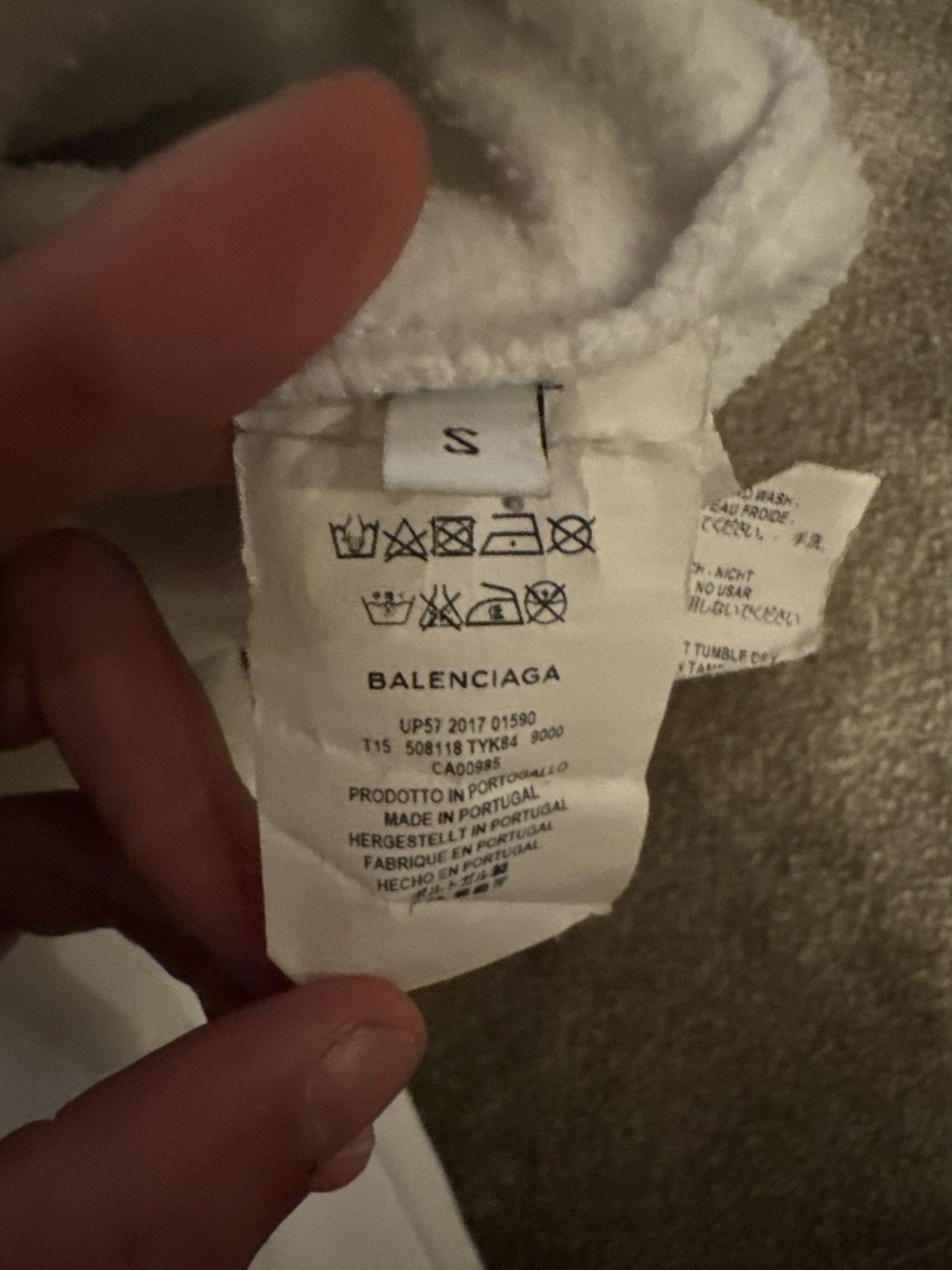 Balenciaga Balenciaga White Hoodie Size US S / EU 44-46 / 1 - 5 Thumbnail