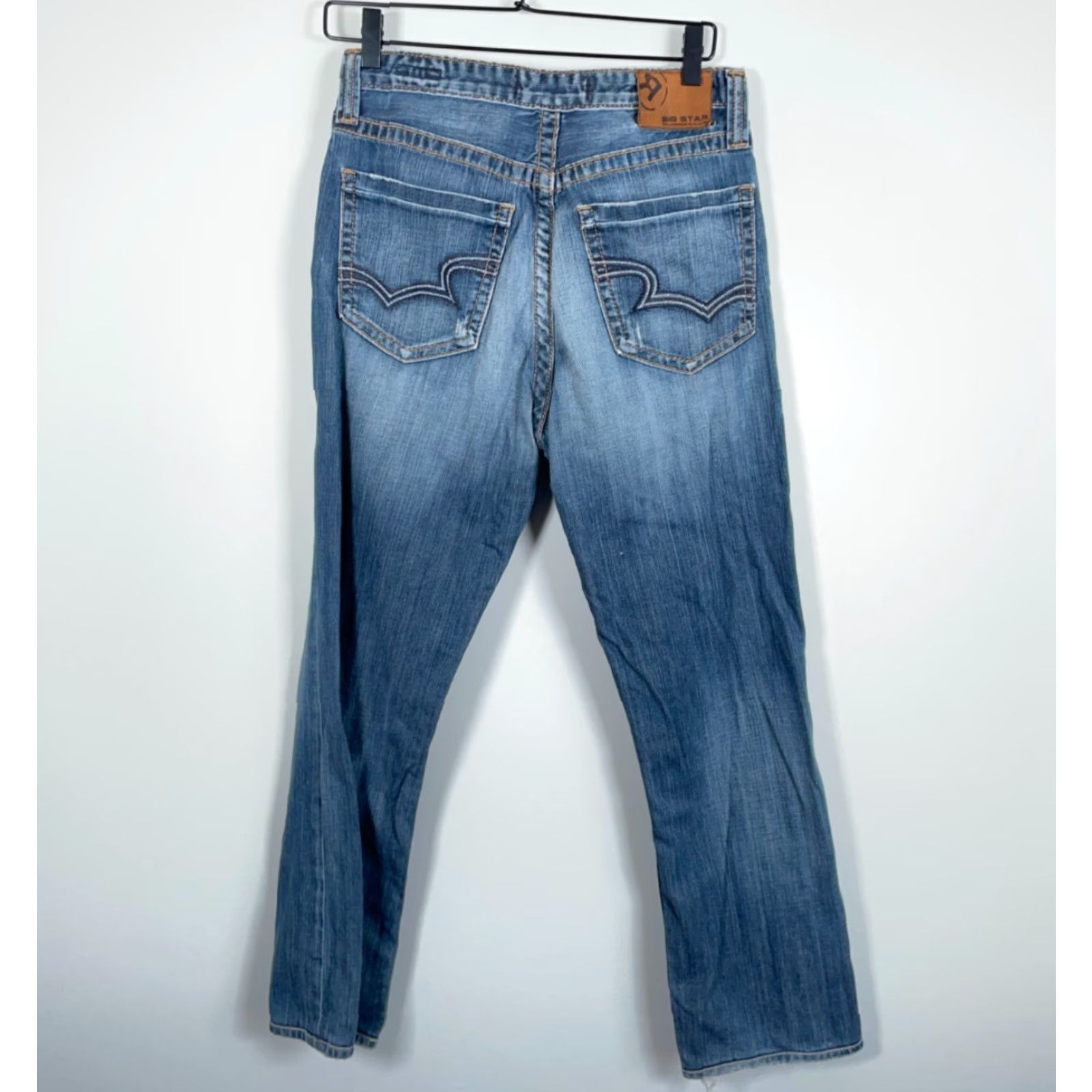 Denime VINTAGE Big Star Jeans Bootcut 5-Pocket Men's 30 x 29 Blue Denim Boot Cut Regular Rise Midi 90s Grunge Retro US Made Size US 30 / EU 46 - 2 Thumbnail