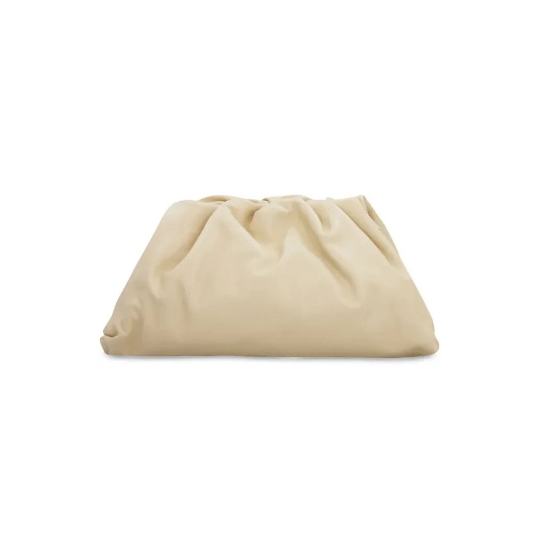 Bottega Veneta o1mle0325 Size: OS / Classic Leather Pouch in Beige Size ONE SIZE - 1 Thumbnail