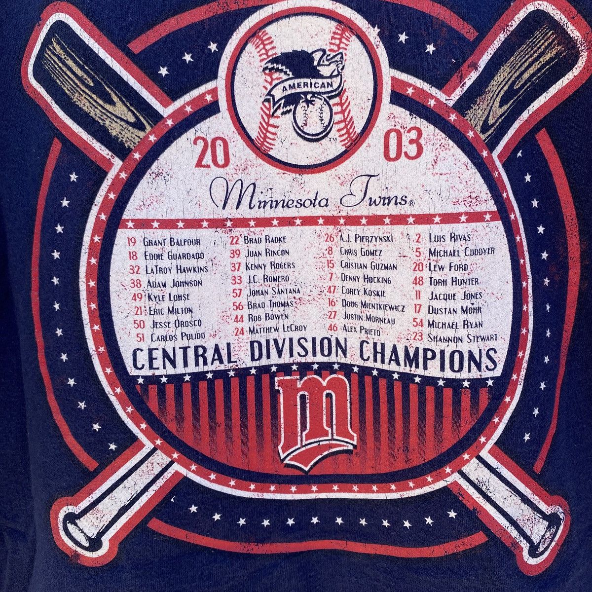 Fruit Of The Loom Vintage 2003 Minnesota Twins Baseball Champions Shirt XL MLB Size US XL / EU 56 / 4 - 4 Thumbnail