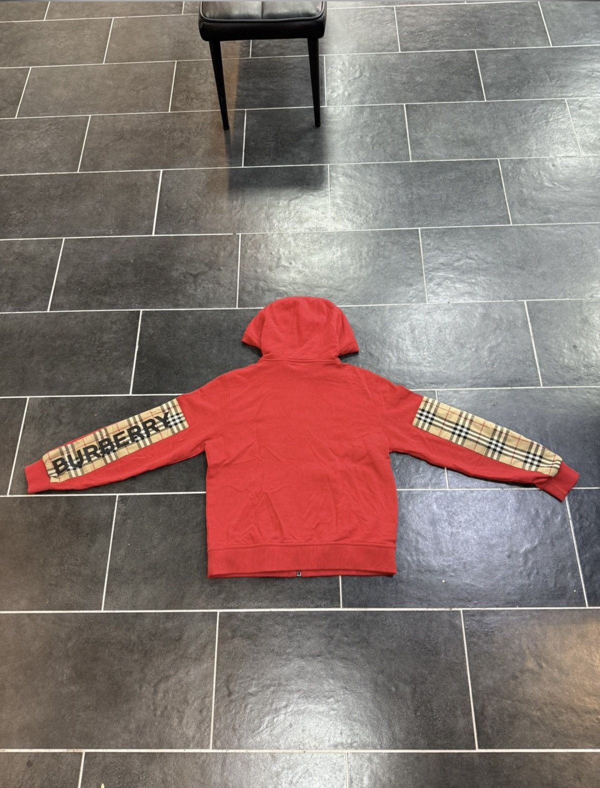 Burberry Burberry Red Zip Up Hoodie Size US S / EU 44-46 / 1 - 2 Thumbnail