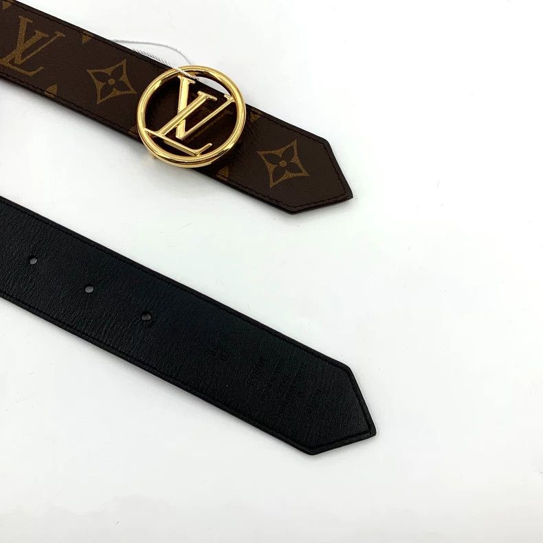 Louis Vuitton Louis Vuitton Dark brown logo presbyopic smooth buckle wai Size ONE SIZE - 5 Thumbnail