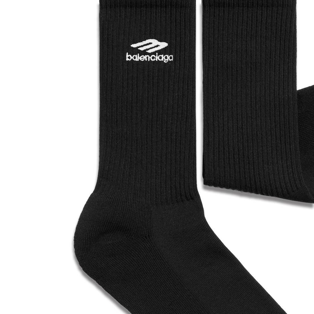 Balenciaga o1w1db10425 Size: XL / 3B Sports Icon Socks in Black Size ONE SIZE - 2 Thumbnail
