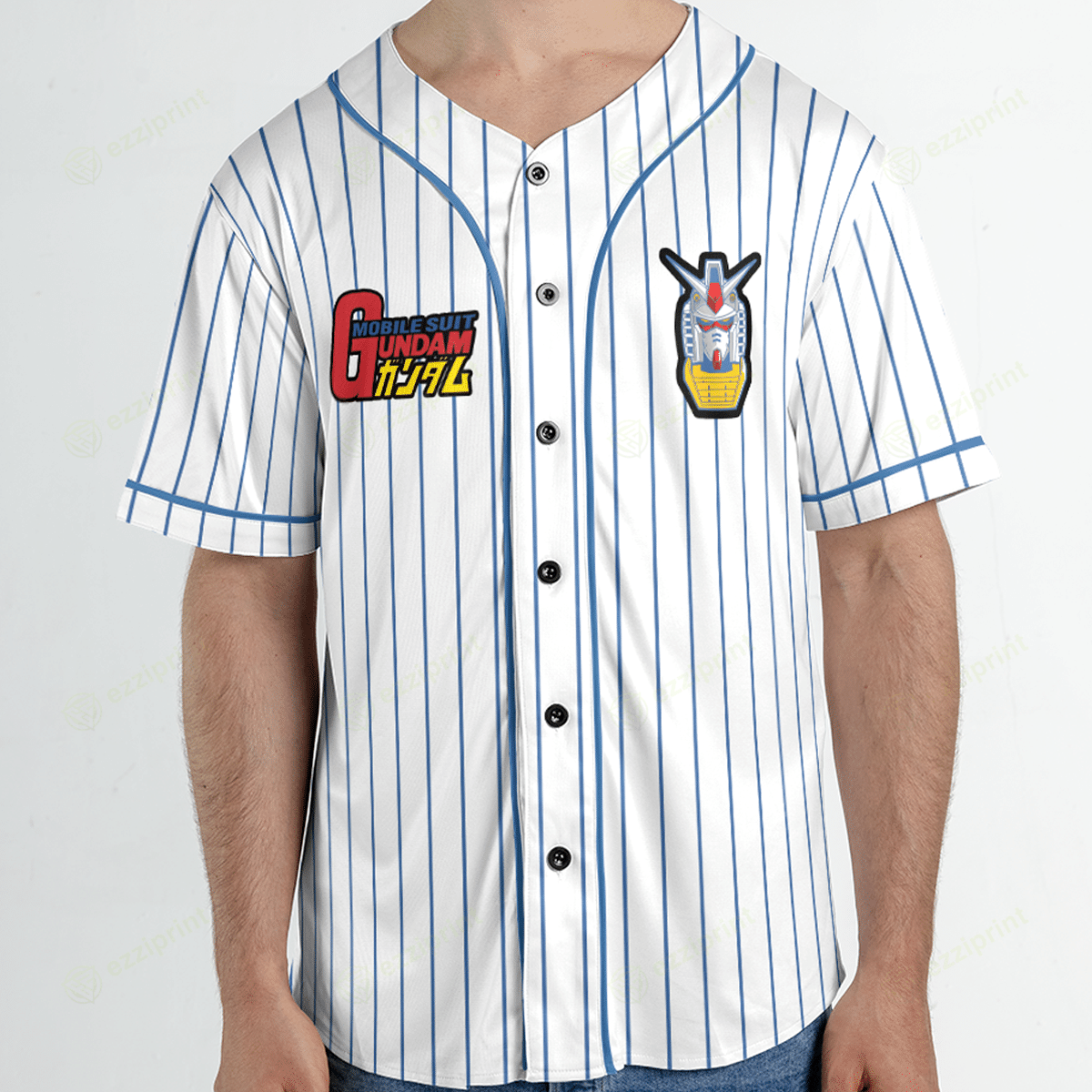 The Unbranded Brand Mobile Suit Gundam RX78-2 Baseball Jersey Size US M / EU 48-50 / 2 - 3 Thumbnail