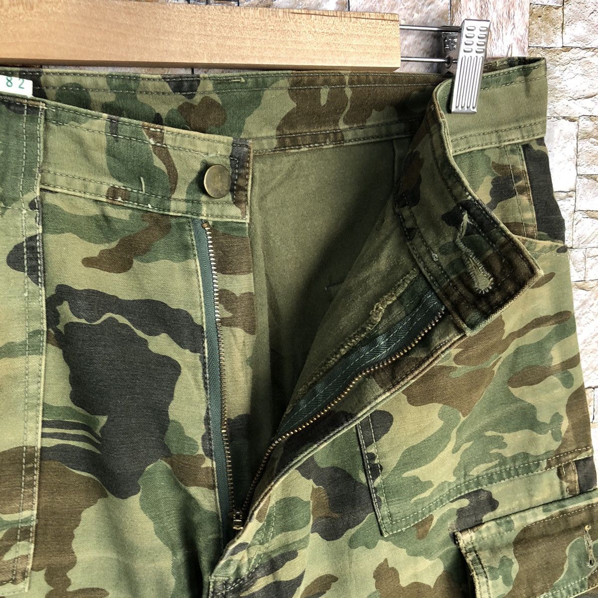 Japanese Brand Even River Green Camo Cargo Multipocket Pants #A625 Size US 31 - 15 Thumbnail