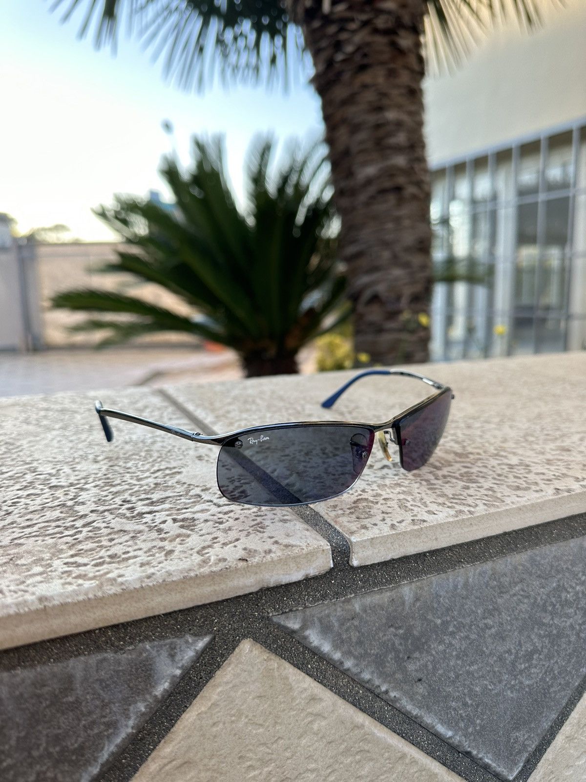 image of Rayban Sunglasses 3183 Blue, Men's