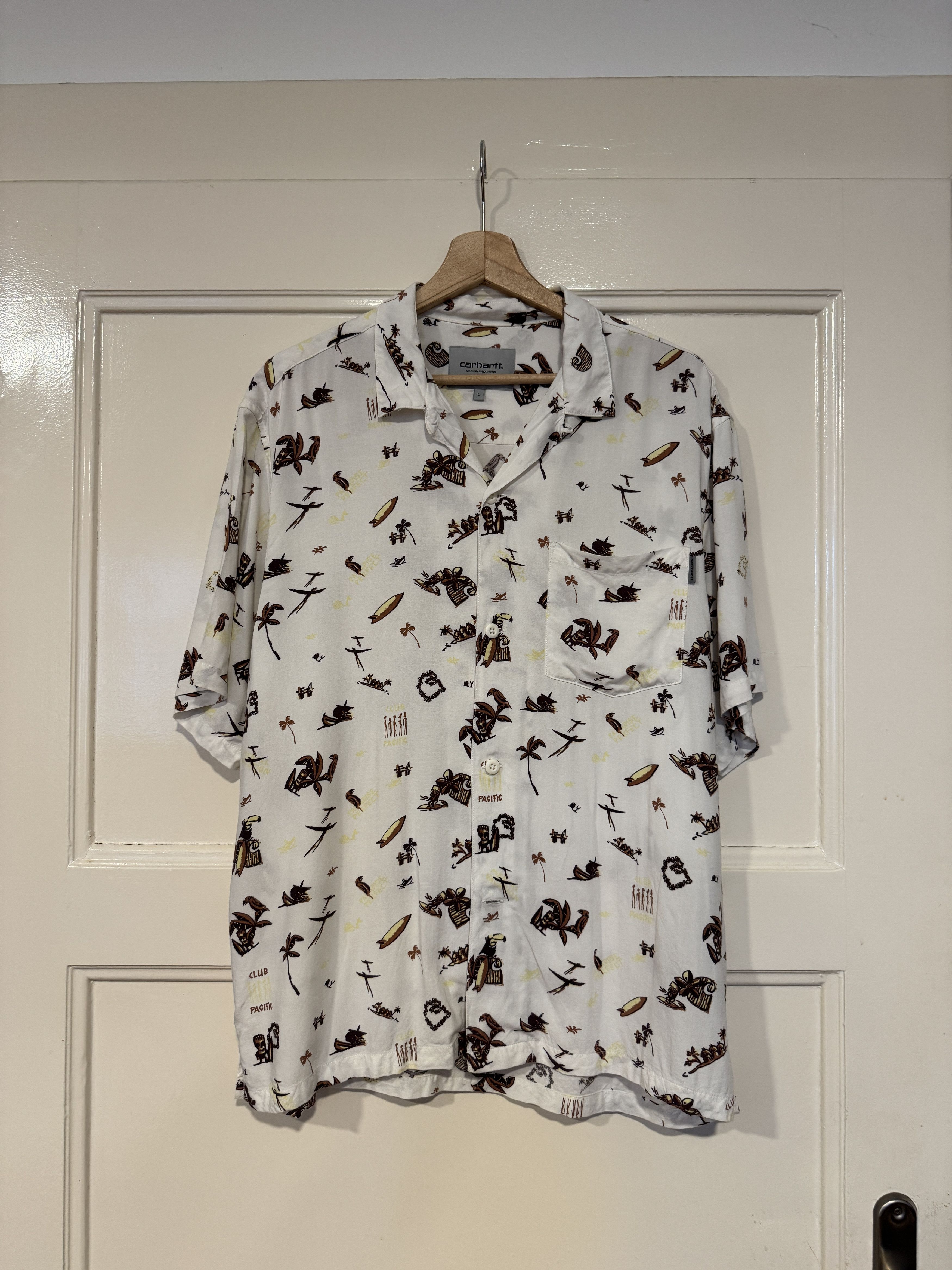 Carhartt Wip Carhartt WIP S/S club pacific shirt white L Size US L / EU 52-54 / 3 - 1 Preview
