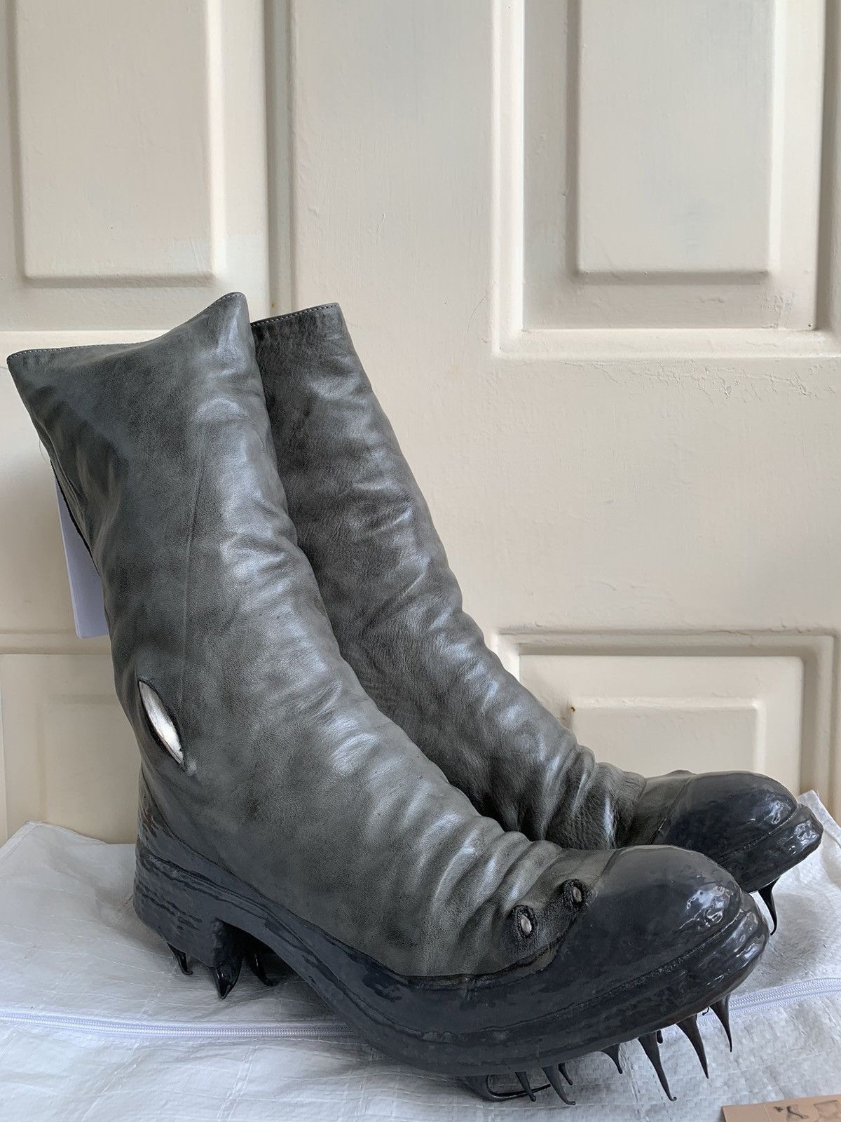 Carol Christian Poell CCP Object-dyed One Piece Drip Prosthetic Boots Size US 11.5 / EU 44-45 - 2 Thumbnail