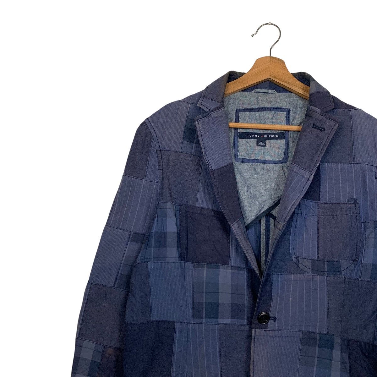 Tommy Hilfiger TOMMY HILFIGER Blue Patchwork Tailored Jacket #2778-C125 Size US M / EU 48-50 / 2 - 3 Thumbnail