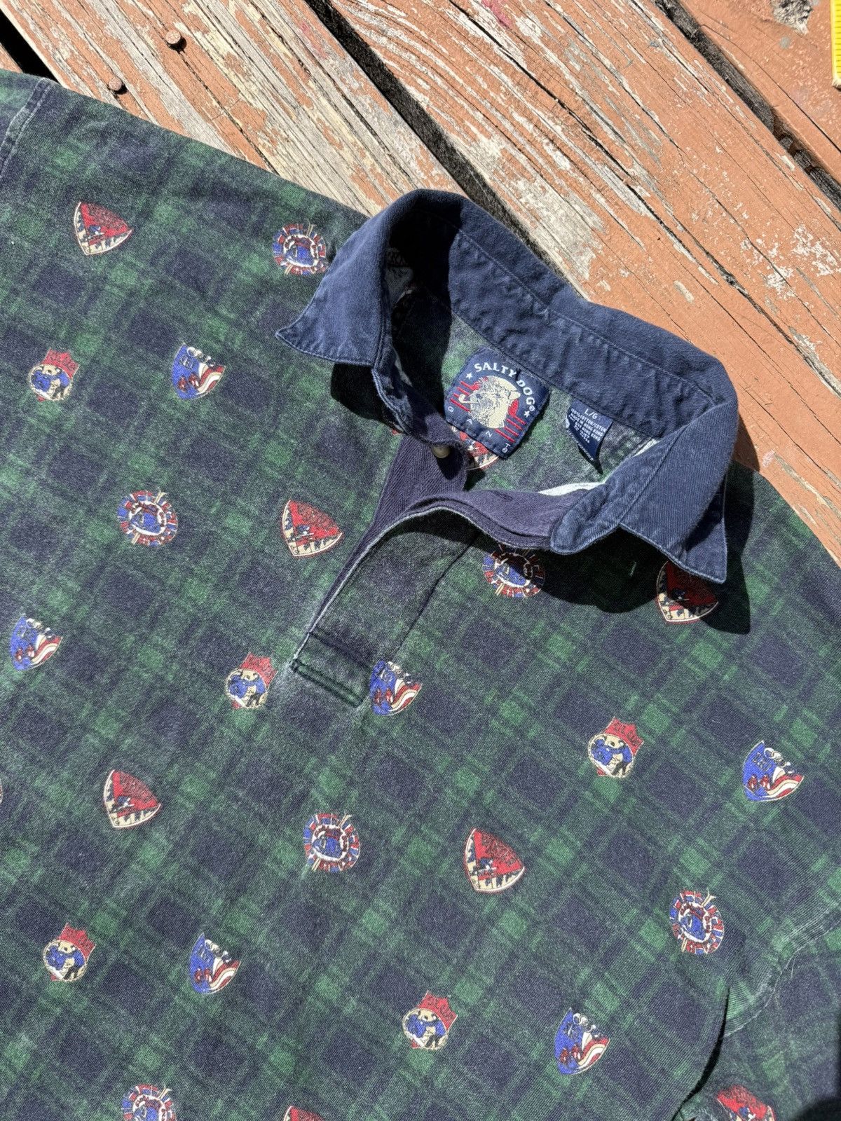 Vintage Vintage 90s Gant Polo Shirt Rugby all over print Size US L / EU 52-54 / 3 - 4 Thumbnail