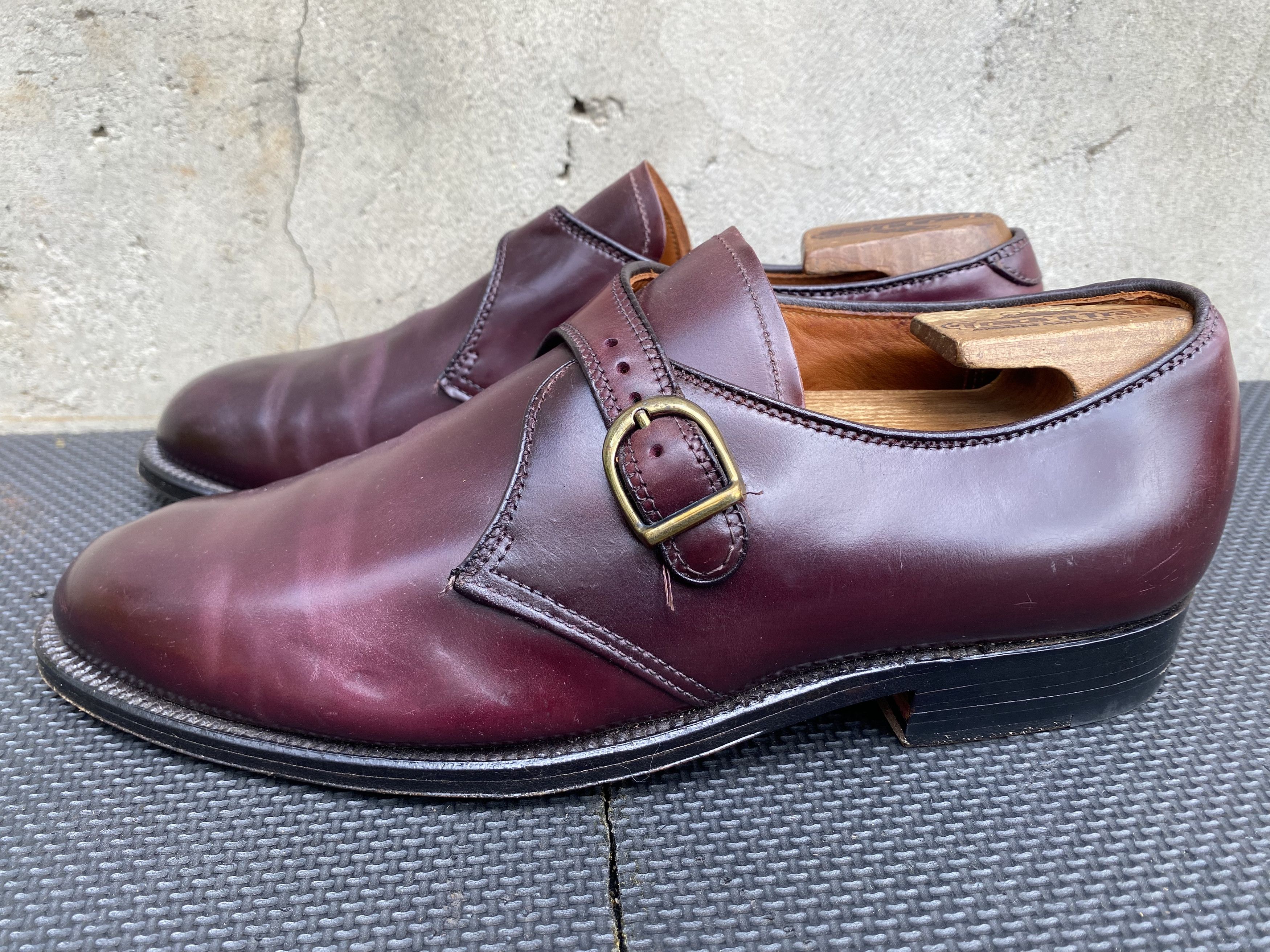 Alden Mint Alden 954 Color 8 Burgundy Shell Cordovan Monkstrap Size US 8.5 / EU 41-42 - 4 Thumbnail