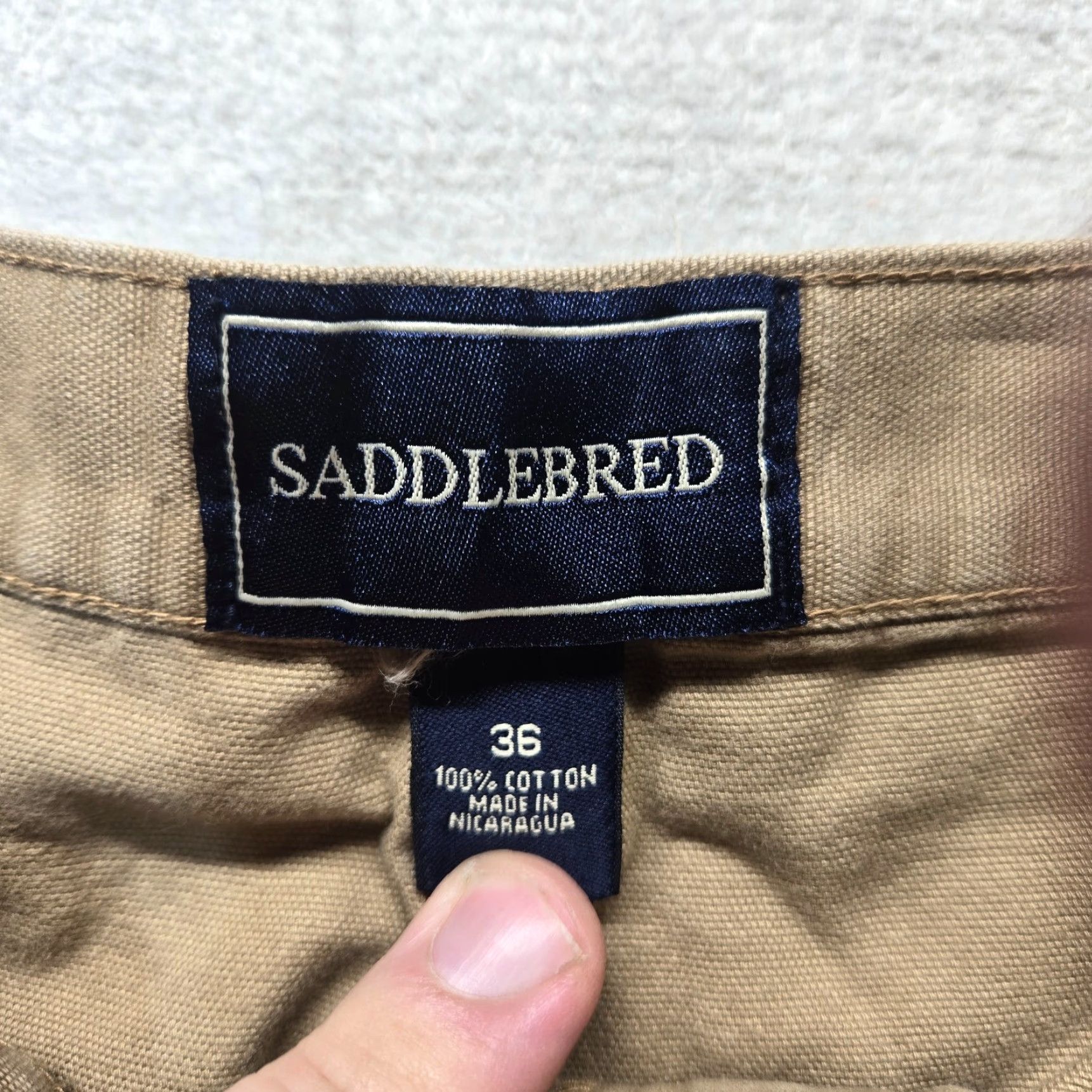 Vintage VINTAGE Saddlebred Men's Cargo Shorts Casual Khaki Tan Brown Medium 36 Zipper Pockets Stretch Size US 36 / EU 52 - 2 Thumbnail