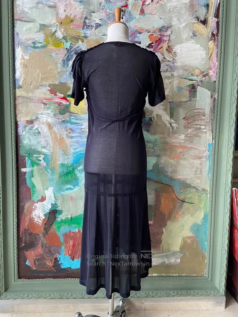 Comme des Garcons Comme Des Garcons Navy blue sheer transformation dress wit Size S / US 4 / IT 40 - 4 Thumbnail