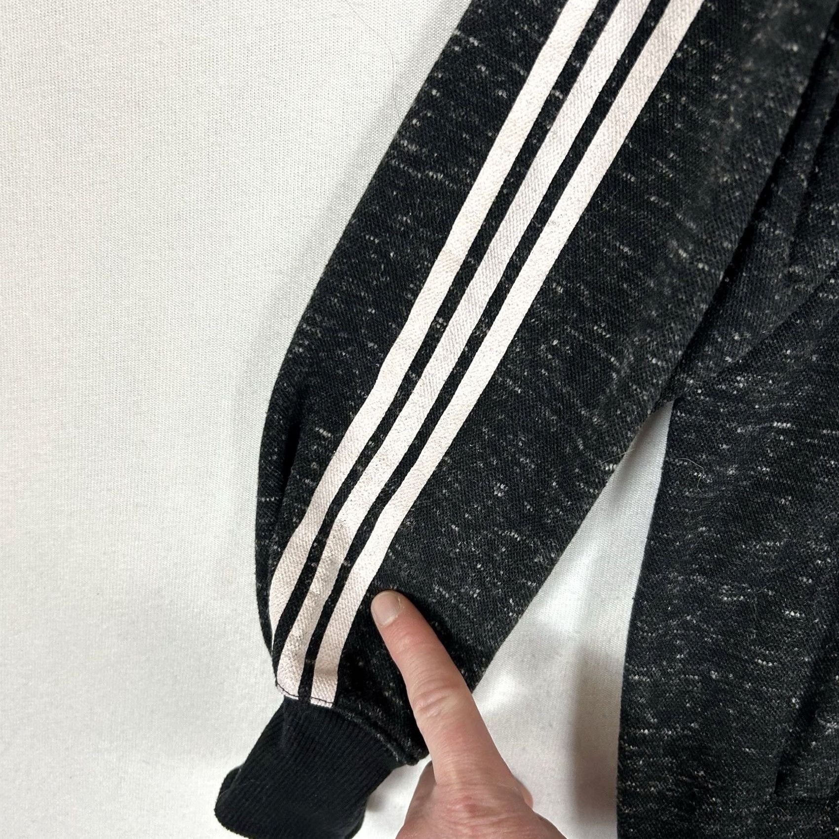 Adidas VINTAGE Adidas OG Full Zip Sweatshirt Womens XL Dark Gray 3 Stripes Long Sleeve Size XL / US 12-14 / IT 48-50 - 5 Thumbnail