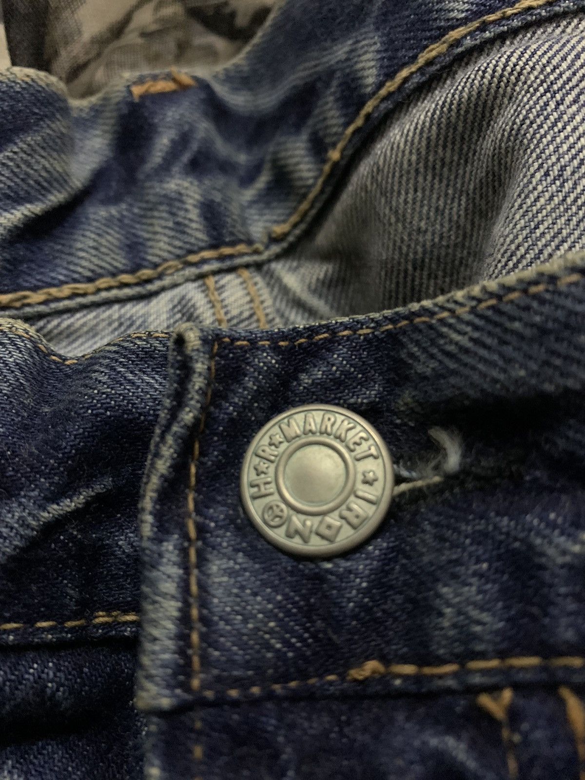 Blue Blue Japan 💥Vintage Iron H.R Market Indigo Denim Size US 29 - 8 Thumbnail