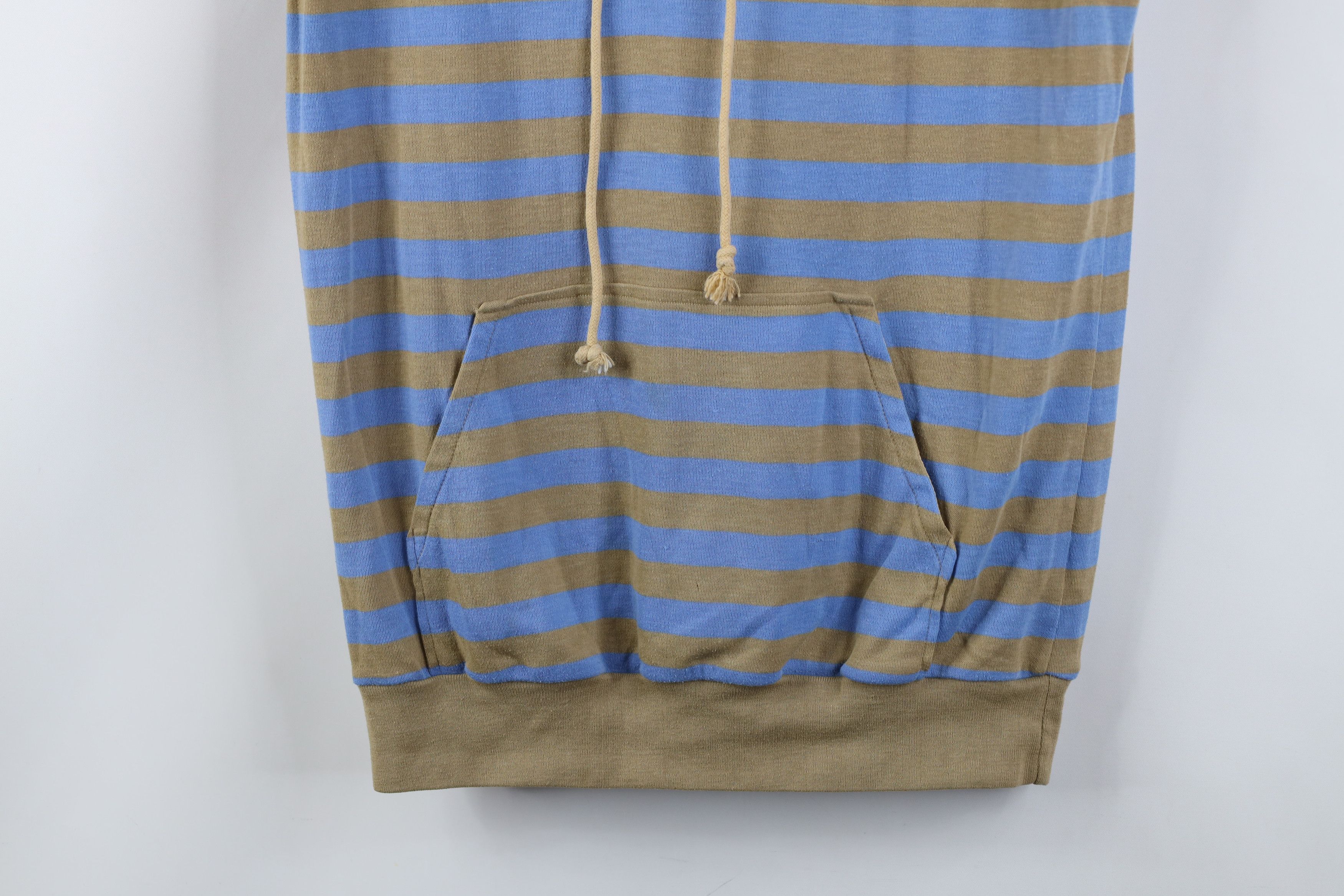 Vintage Vintage 70s 80s Streetwear Knit Sleeveless Hoodie T-Shirt Size M / US 6-8 / IT 42-44 - 3 Thumbnail