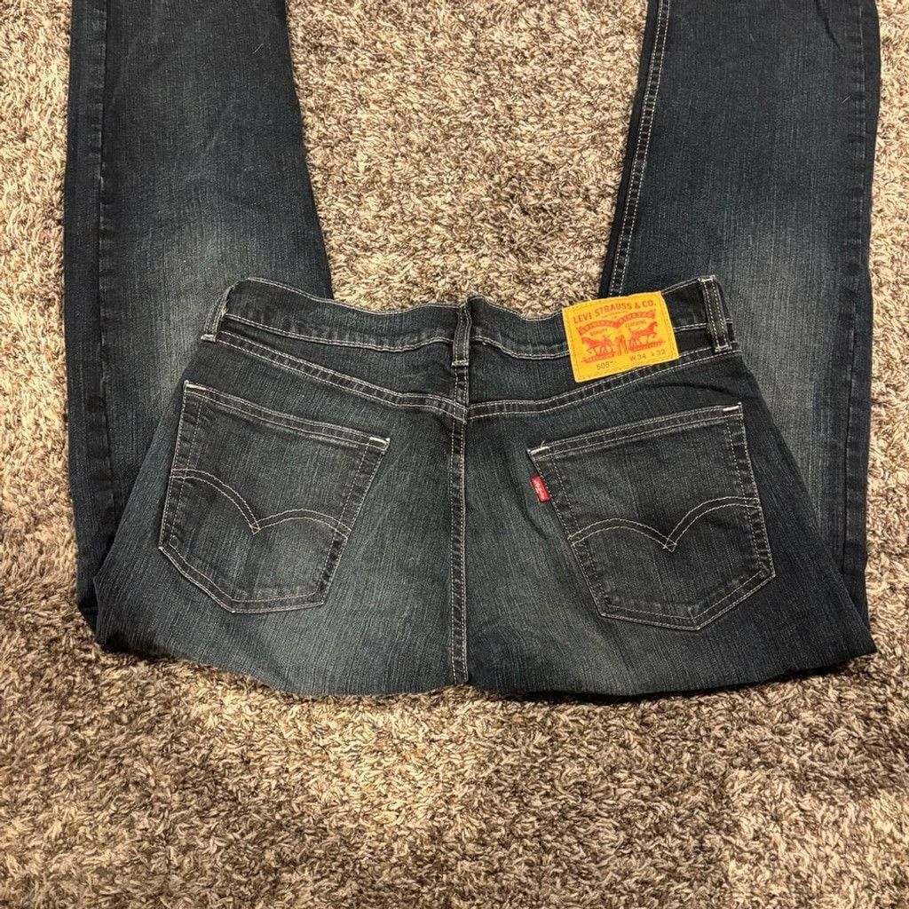 Levi's Levi's Men's 505 Regular Fit Jeans Size US 34 / EU 50 - 5 Thumbnail