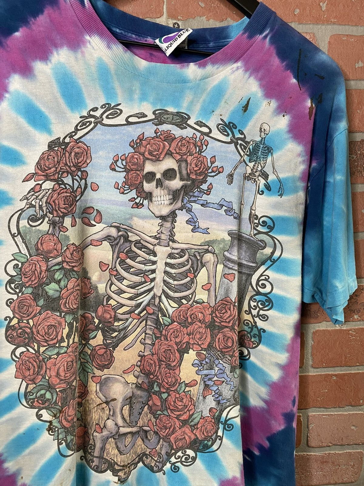 Vintage Vintage 90’s Grateful Dead Tiedye T-Shirt Band Tee Large Size US L / EU 52-54 / 3 - 3 Thumbnail