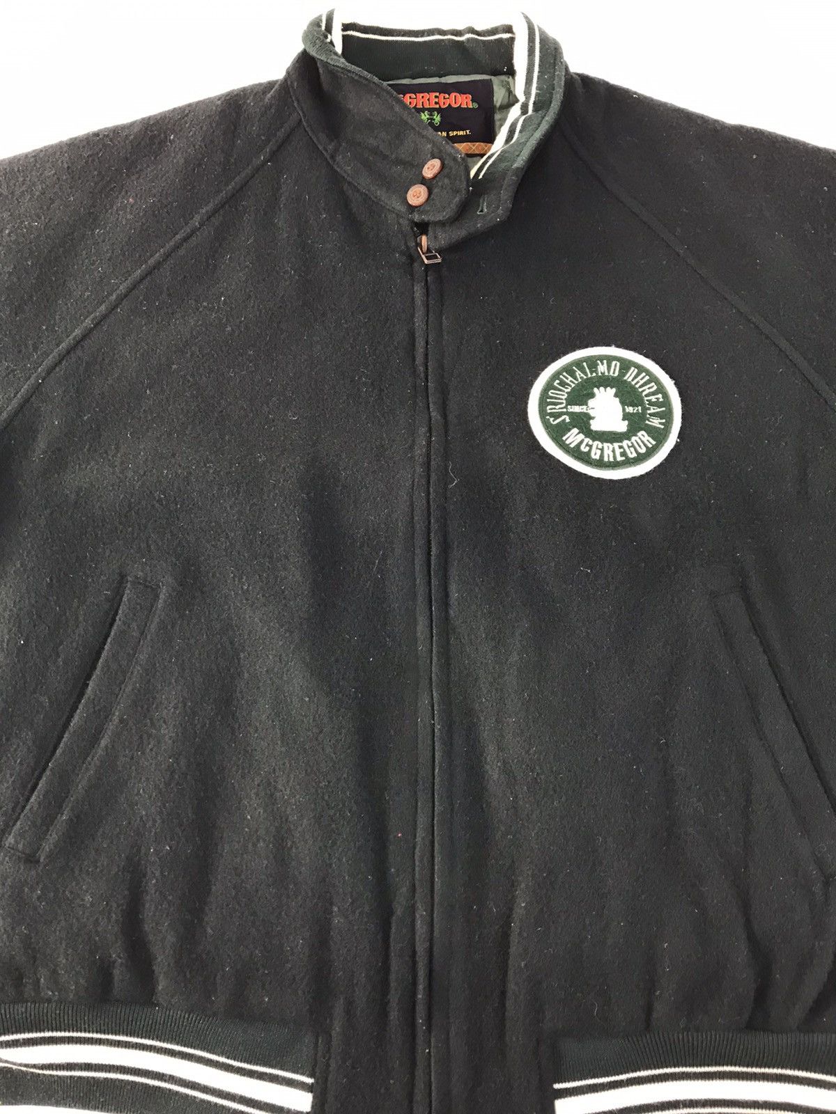 McGregor McGregor Varsity Jacket Wool Sleeve Quilted Padded Inner Size US L / EU 52-54 / 3 - 2 Thumbnail