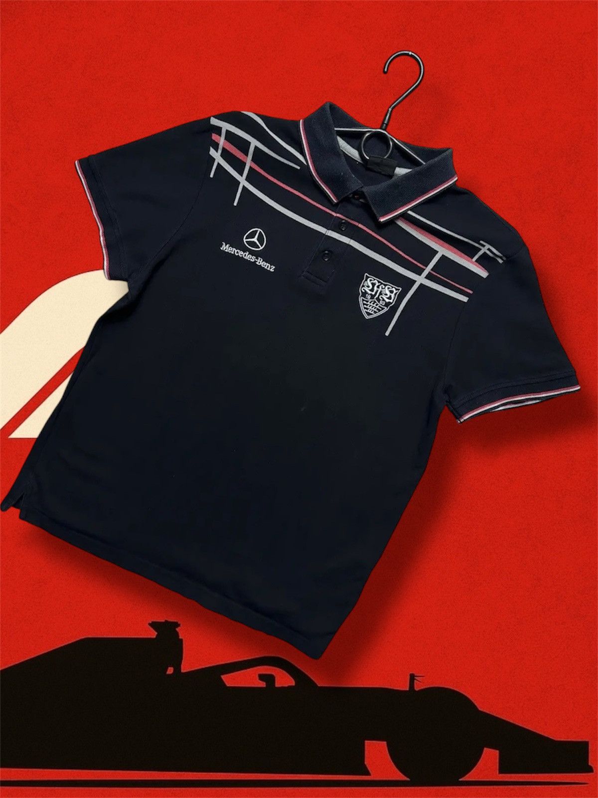 Mercedes-Benz Vintage Stuttgart soccer polo Mercedes Benz logo size S Size US S / EU 44-46 / 1 - 1 Thumbnail