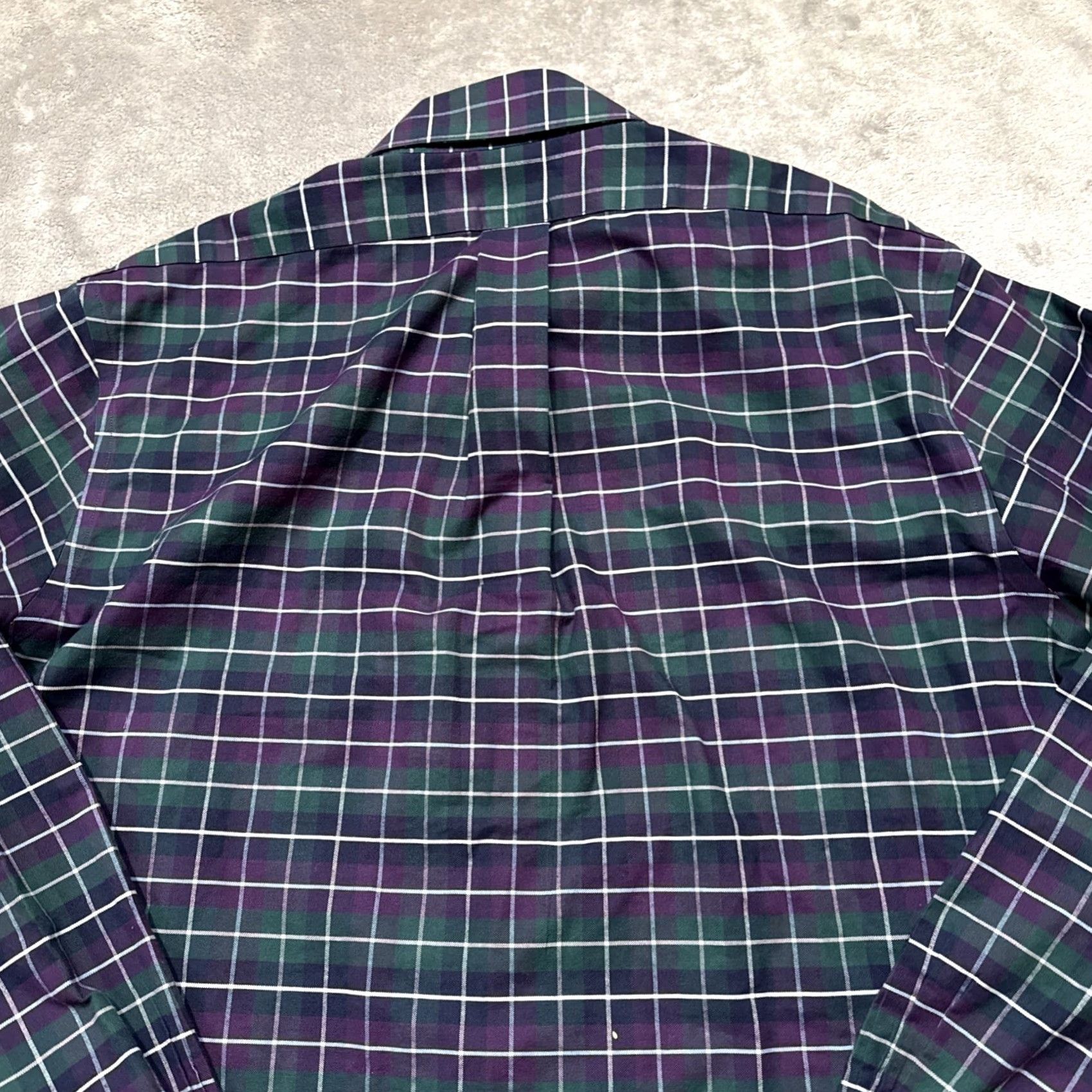 Brooks Brothers Brooks Brothers Shirt Men XL Green Purple Regent Button-Down Logo Plaid Shirt Size US XL / EU 56 / 4 - 7 Thumbnail