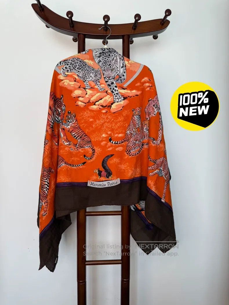 Hermes Hermes size 140*140 Shawl scarf, size 140*140, cashmere and Size ONE SIZE - 1 Thumbnail