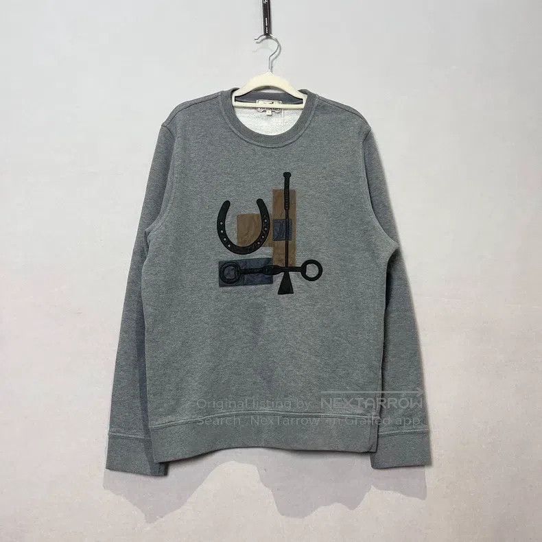 Hermes Hermes Gray Patch Leather Hoodie Size US L / EU 52-54 / 3 - 1 Thumbnail
