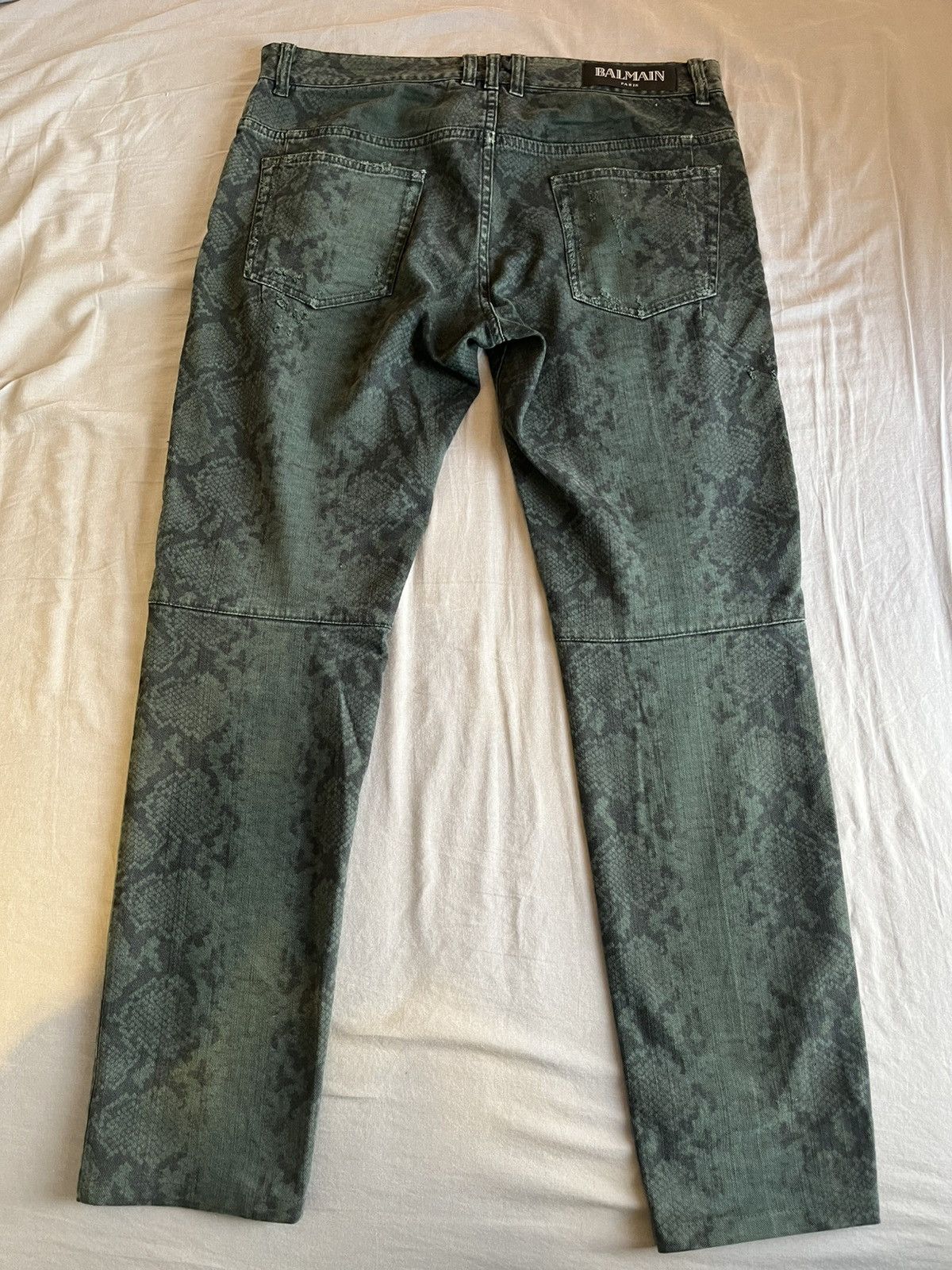 Balmain Balmain biker jeans snakeprint Size US 30 / EU 46 - 3 Thumbnail