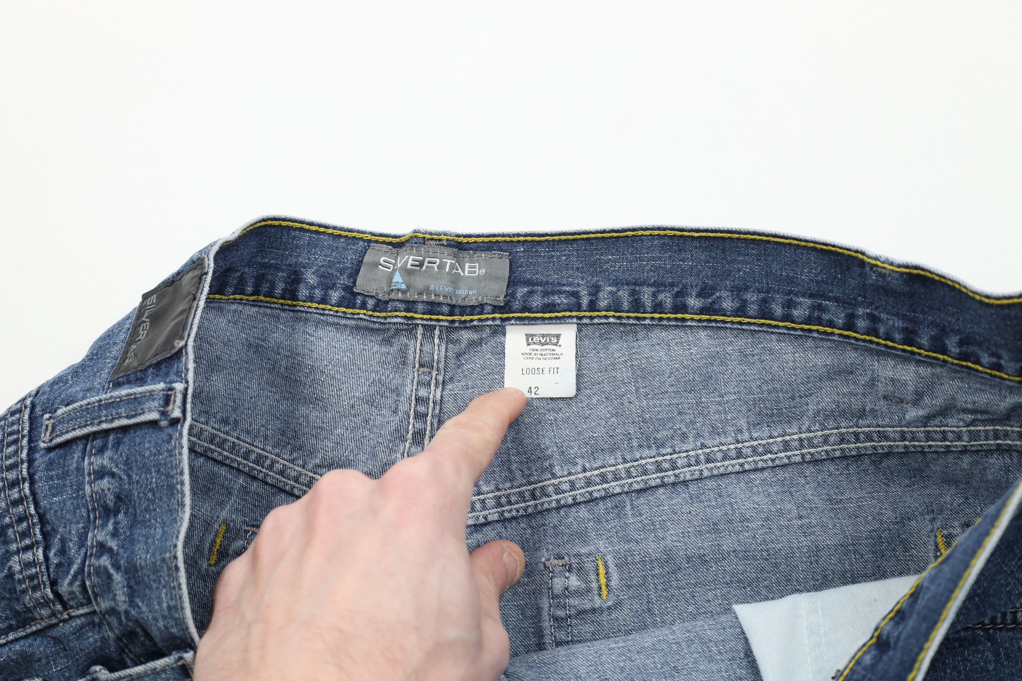 Levi's Vintage Y2K 2002 Levis SilverTab Fit Denim Jean Shorts Jorts Size US 42 / EU 58 - 6 Thumbnail