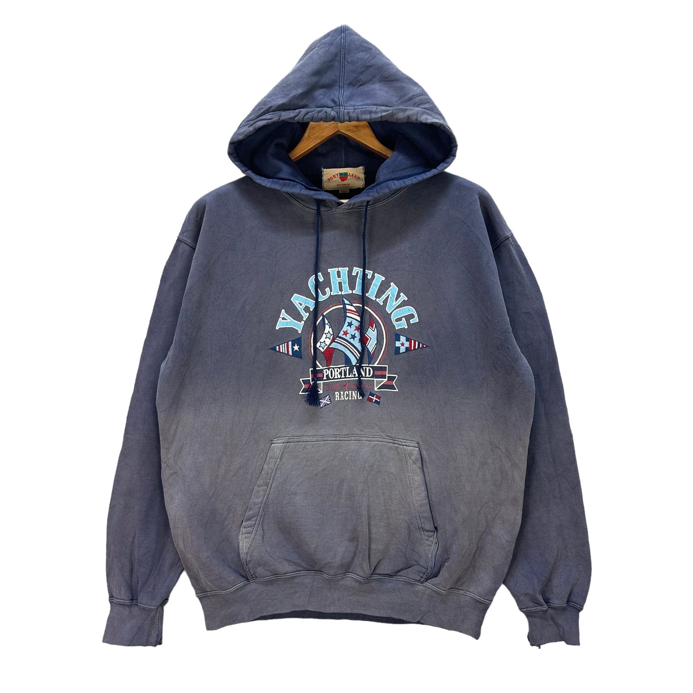 TRASHED YACHTING PORTLAND BIG LOGO PULLOVER HOODIES #A1-0001