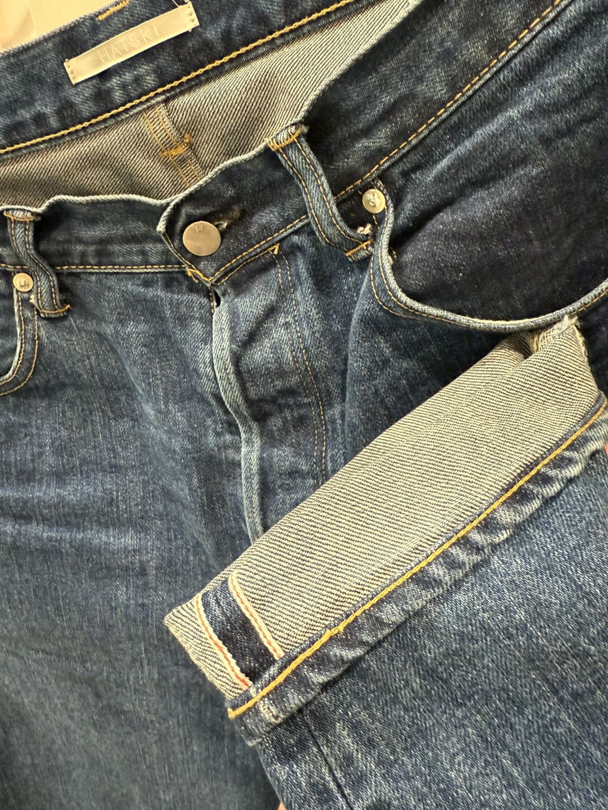 HATSKI Hatski Loose Taper Used Blue Size 3 Selvedge Denim Size US 31 - 3 Thumbnail