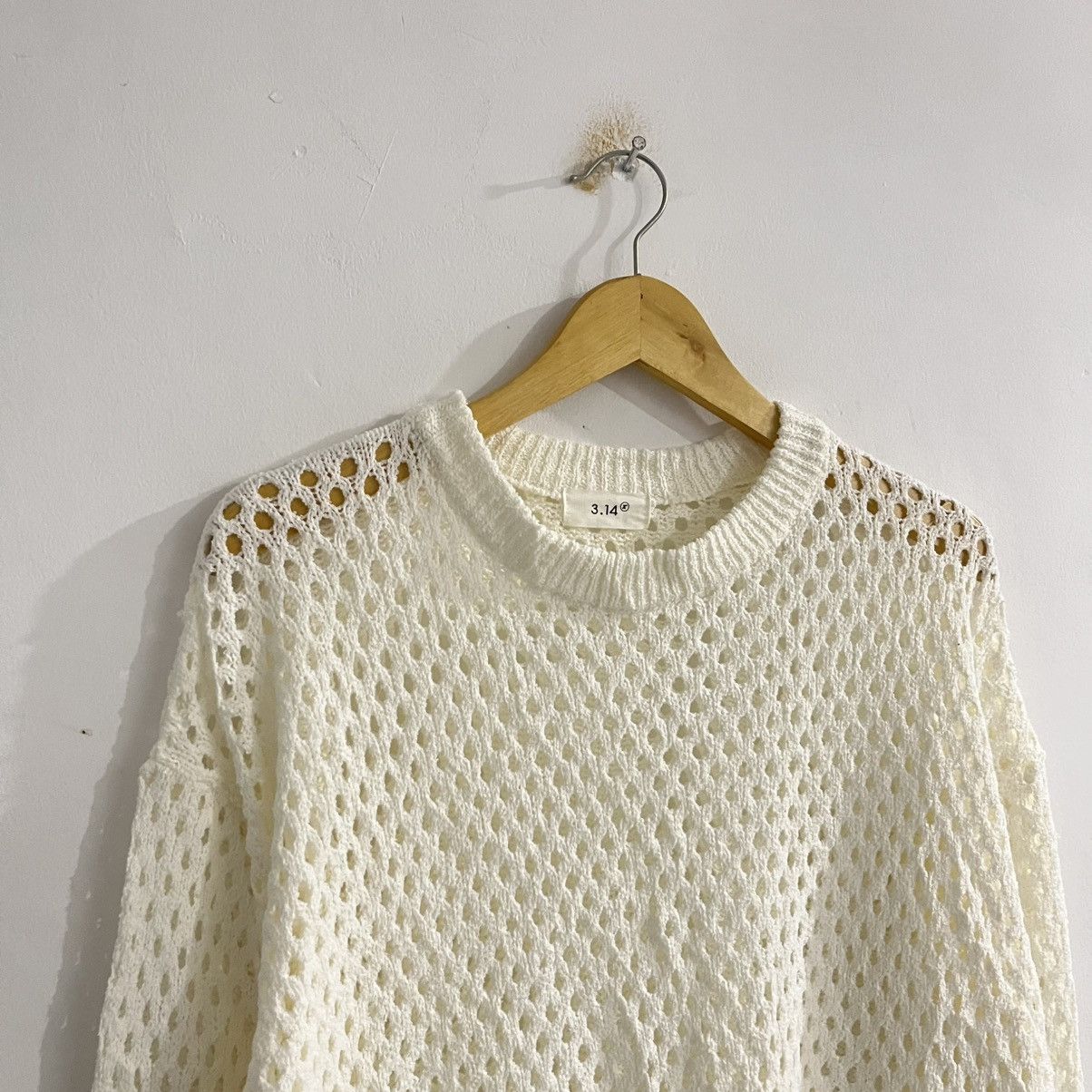 Japanese Brand 3.14 Knit Corchet Sweater Size US L / EU 52-54 / 3 - 3 Thumbnail