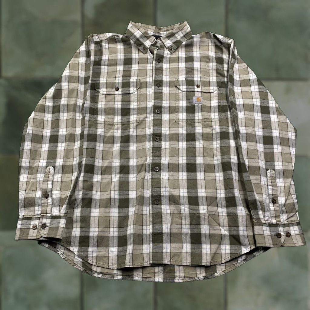 Carhartt VINTAGE Carhartt Shirt Jacket Mens L Beige Plaid Long Sleeve Loose Fit 3-in-1 Shirt Jacket Mens L Beige Plaid Vintage Carhartt Shirt Jacket BLAH Size US L / EU 52-54 / 3 - 1 Thumbnail