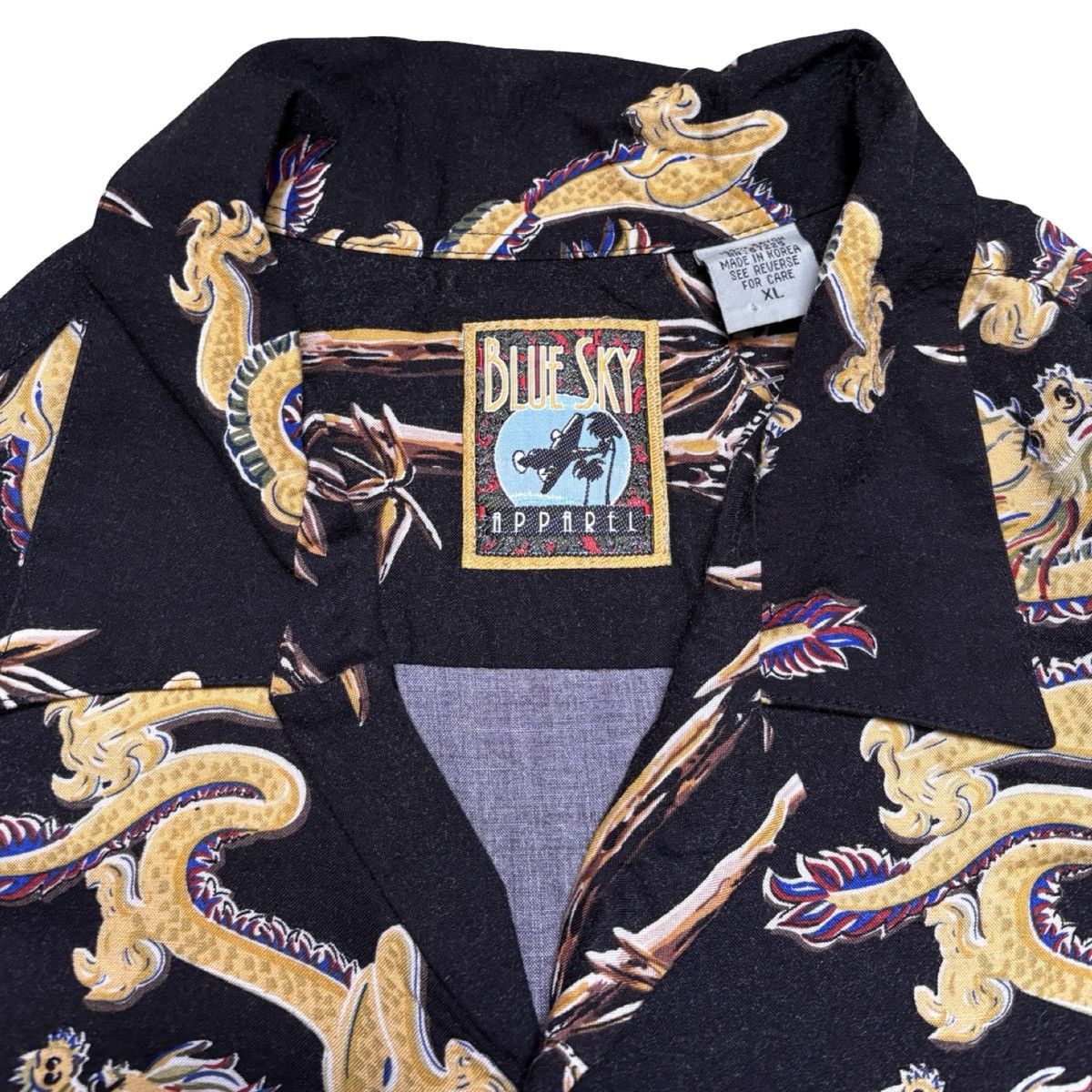 Other Vintage 90s Blue Sky Apparel Dragon AOP Button Shirt XL Size US XL / EU 56 / 4 - 3 Thumbnail