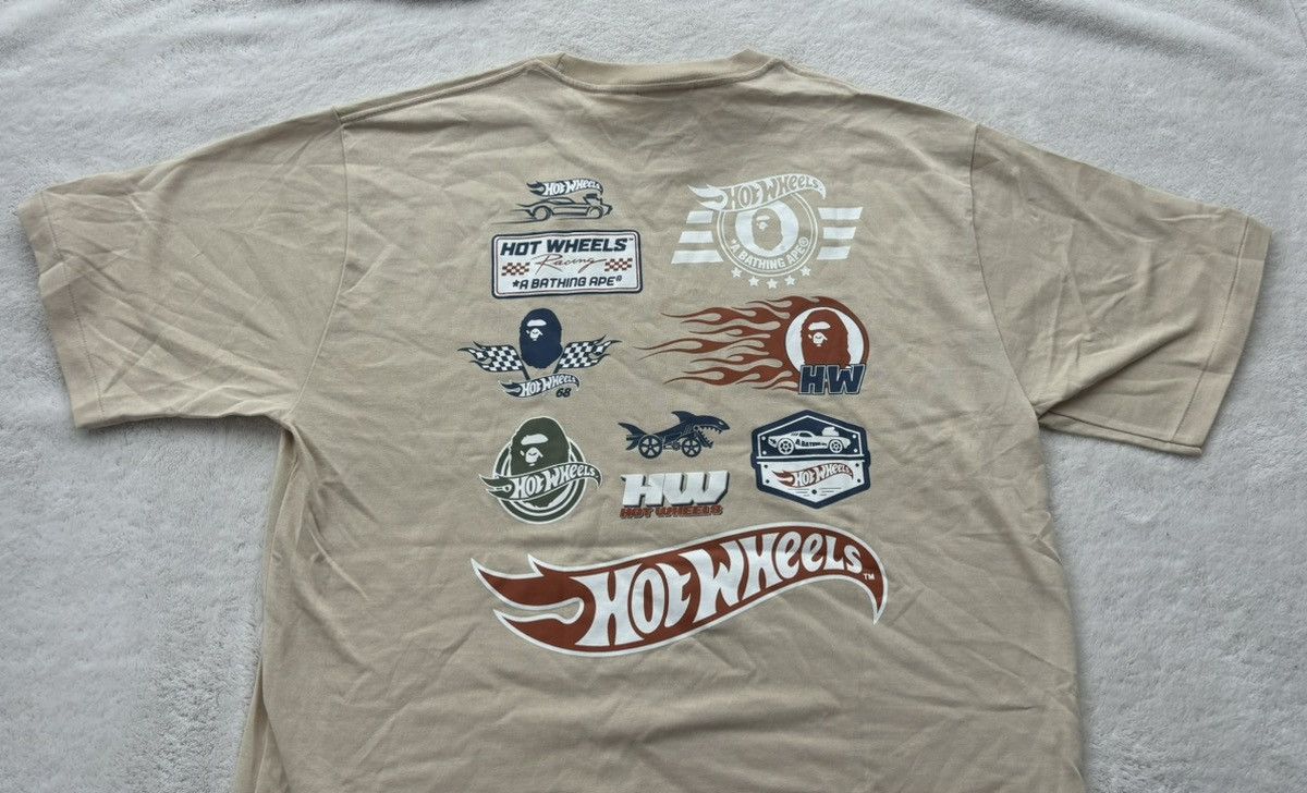 Bape Bape x Hot Wheels Collection Tan Tee Size US XXL / EU 58 / 5 - 2 Thumbnail