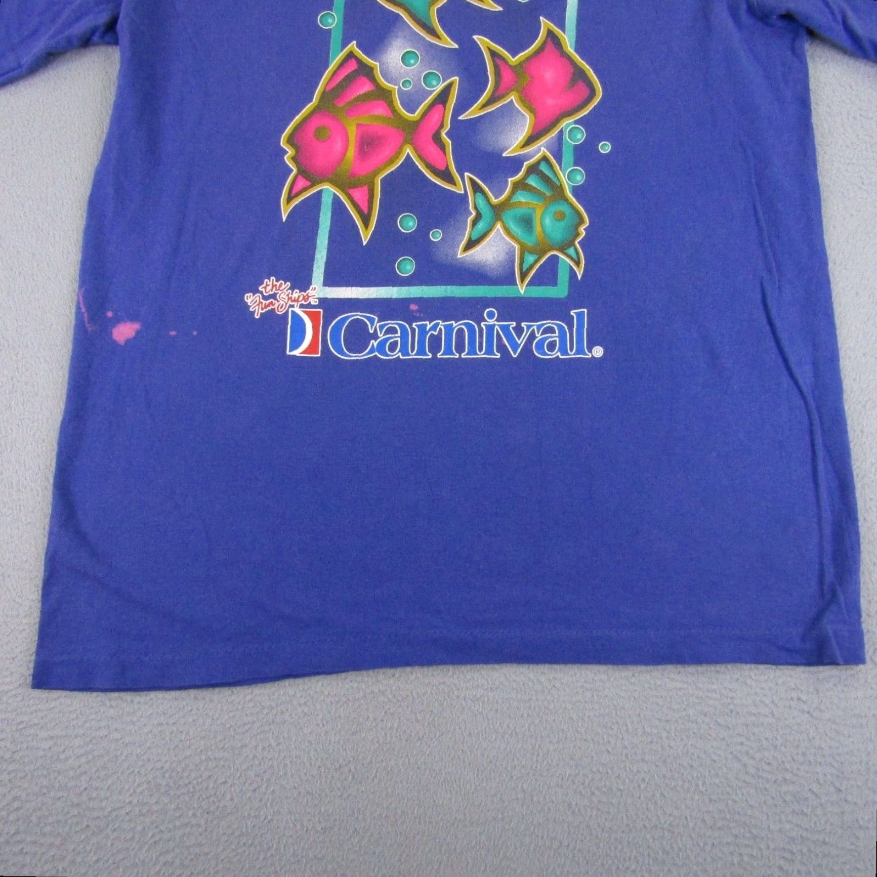 Vintage VINTAGE Carnival Cruise Shirt Mens L Blue 90s Graphic Print T-Shirt Animals Beach Crew Neck Short Sleeve Cotton Knit Logo Size US L / EU 52-54 / 3 - 5 Thumbnail