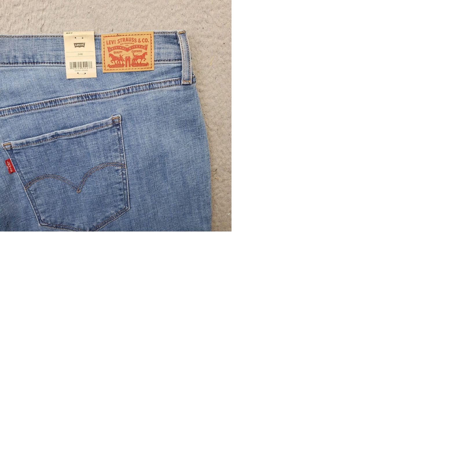 Levi's Levi's 311 Shaping Skinny Capri Jeans Womens 24W Blue Denim Stretch Whiskered Capri Jeans 24W Womens Levi's Shirt Shirt Size 42" / US 20 - 9 Thumbnail