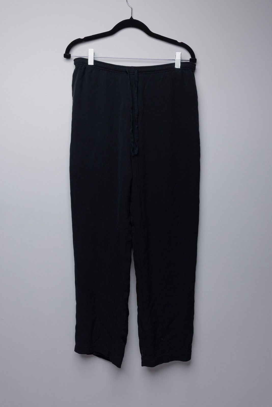 Other Tess Black Silk Drawstring Trousers Size US 34 / EU 50 - 1 Thumbnail