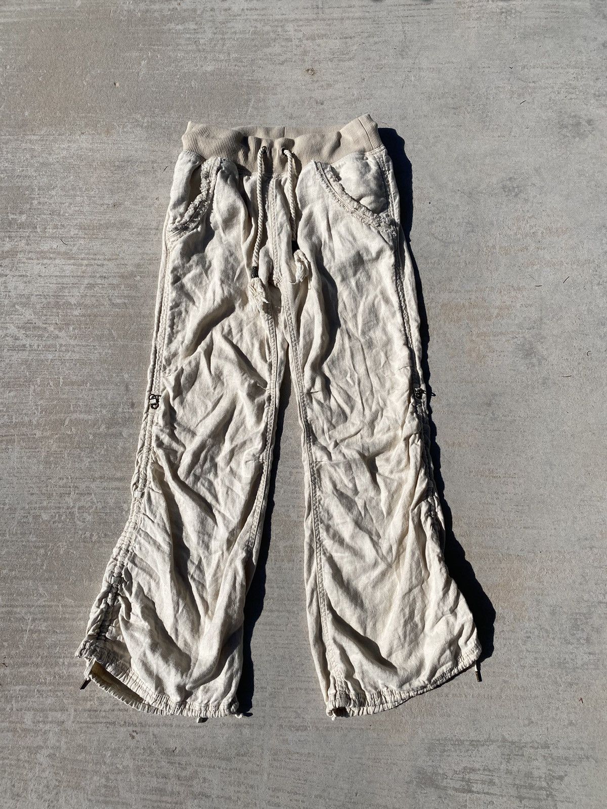 image of If Six Was Nine x Le Grande Bleu L G B G.o.a Flared Parachute Sweatpants Cargos in Beige (Size 30)