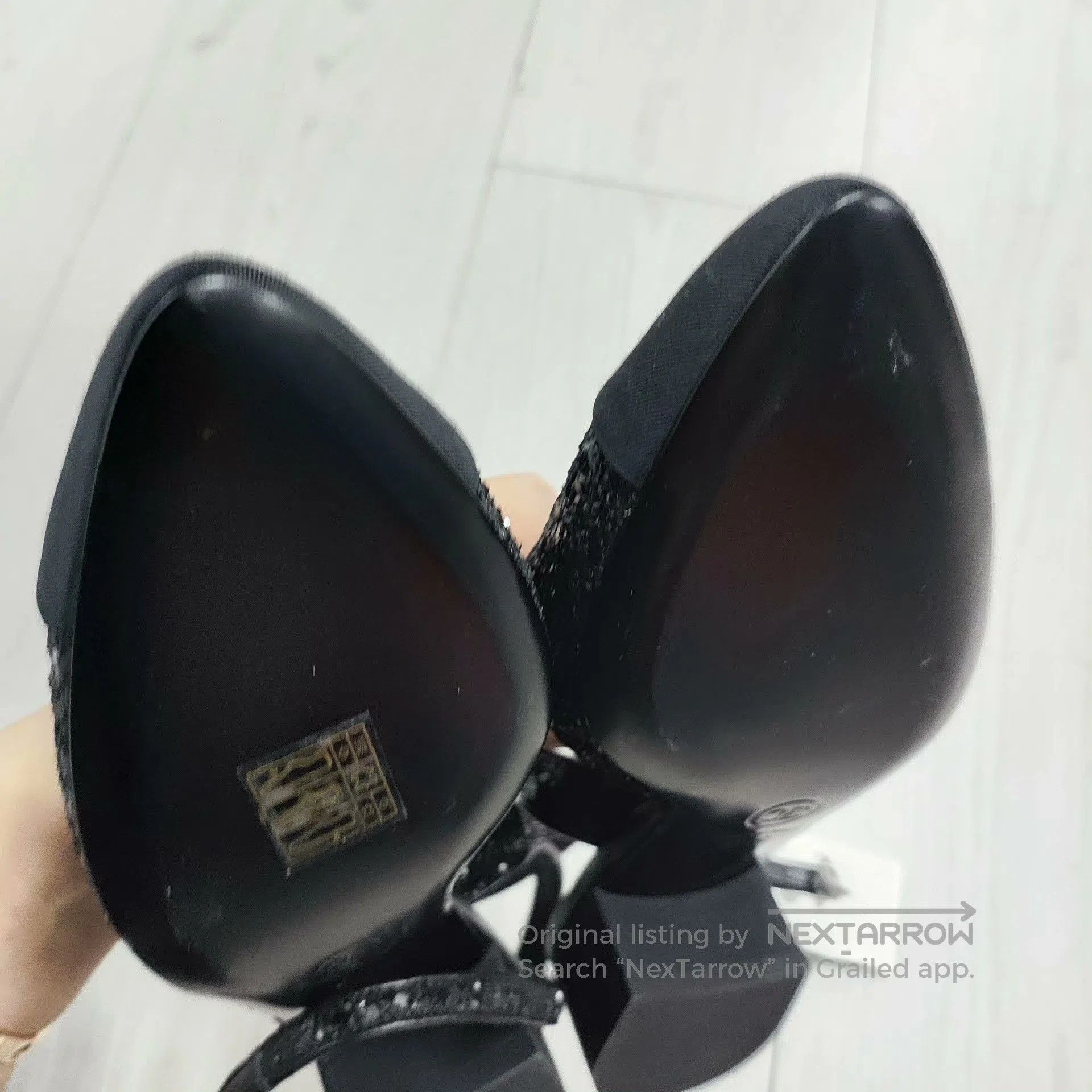 Chanel Chanel Black Rhinestone Low. Size US 5.5 / IT 35.5 - 4 Thumbnail