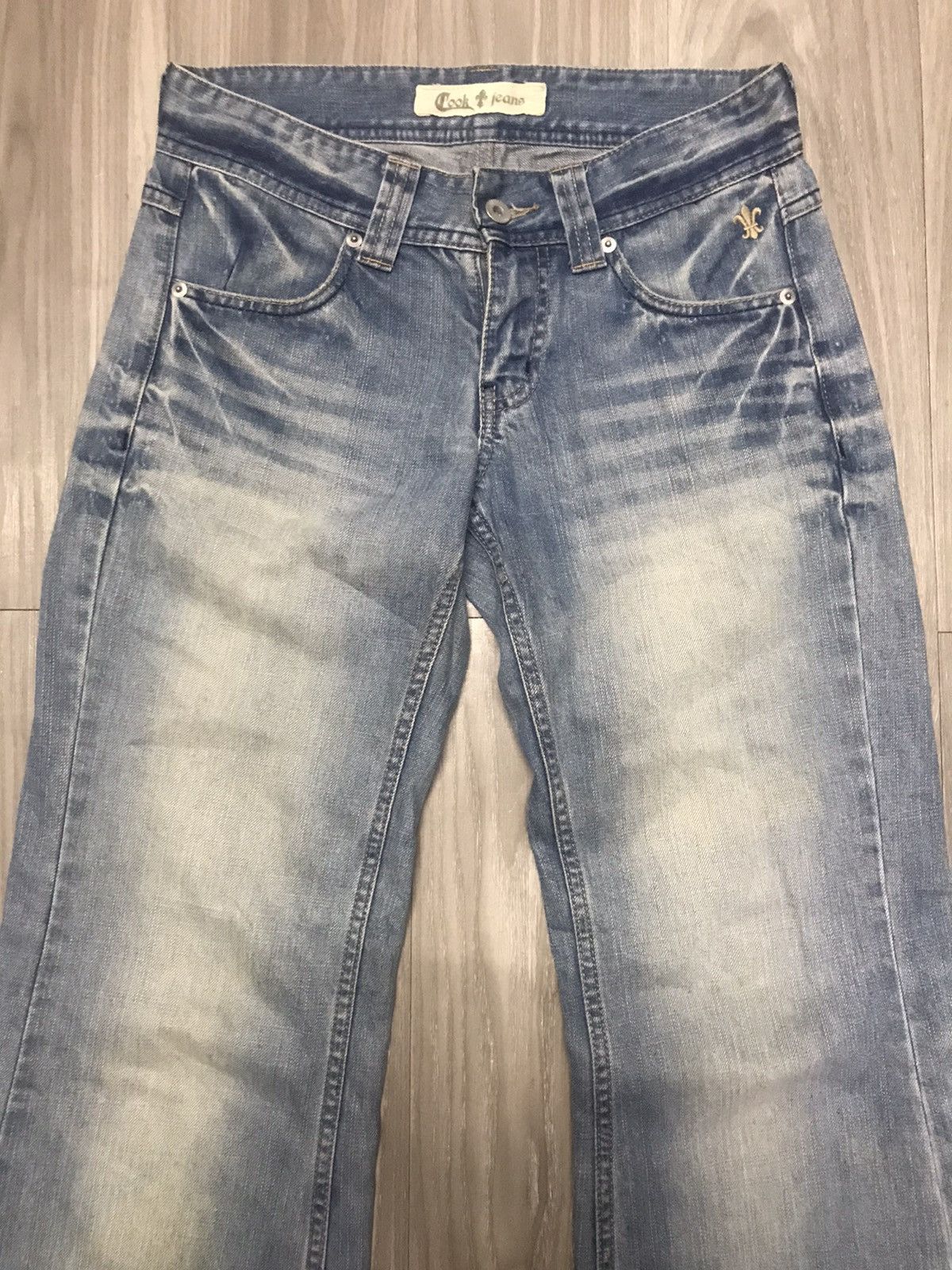 If Six Was Nine COOK JEANS - Flare!! High Rise Wide Leg Stone Wash Jeans Size US 30 / EU 46 - 3 Thumbnail