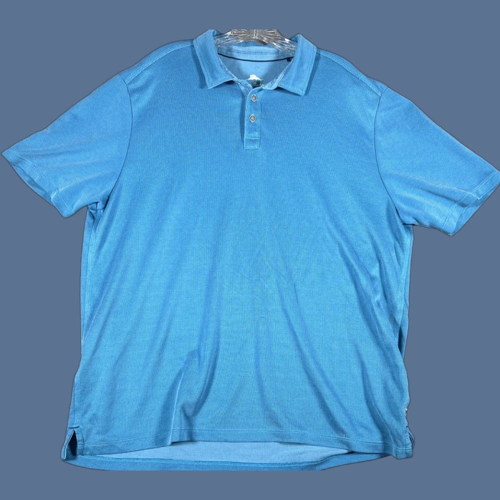 Tommy Bahama Tommy Bahama Polo Shirt Blue Tencel Short Sleeve Mens XL Size US XL / EU 56 / 4 - 1 Thumbnail