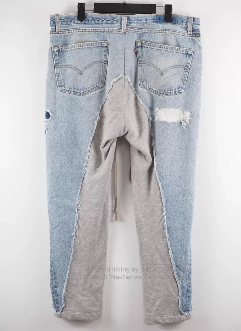 Greg Lauren Greg Lauren size XXL Patchwork Denim Jeans Size US 27 - 2 Thumbnail