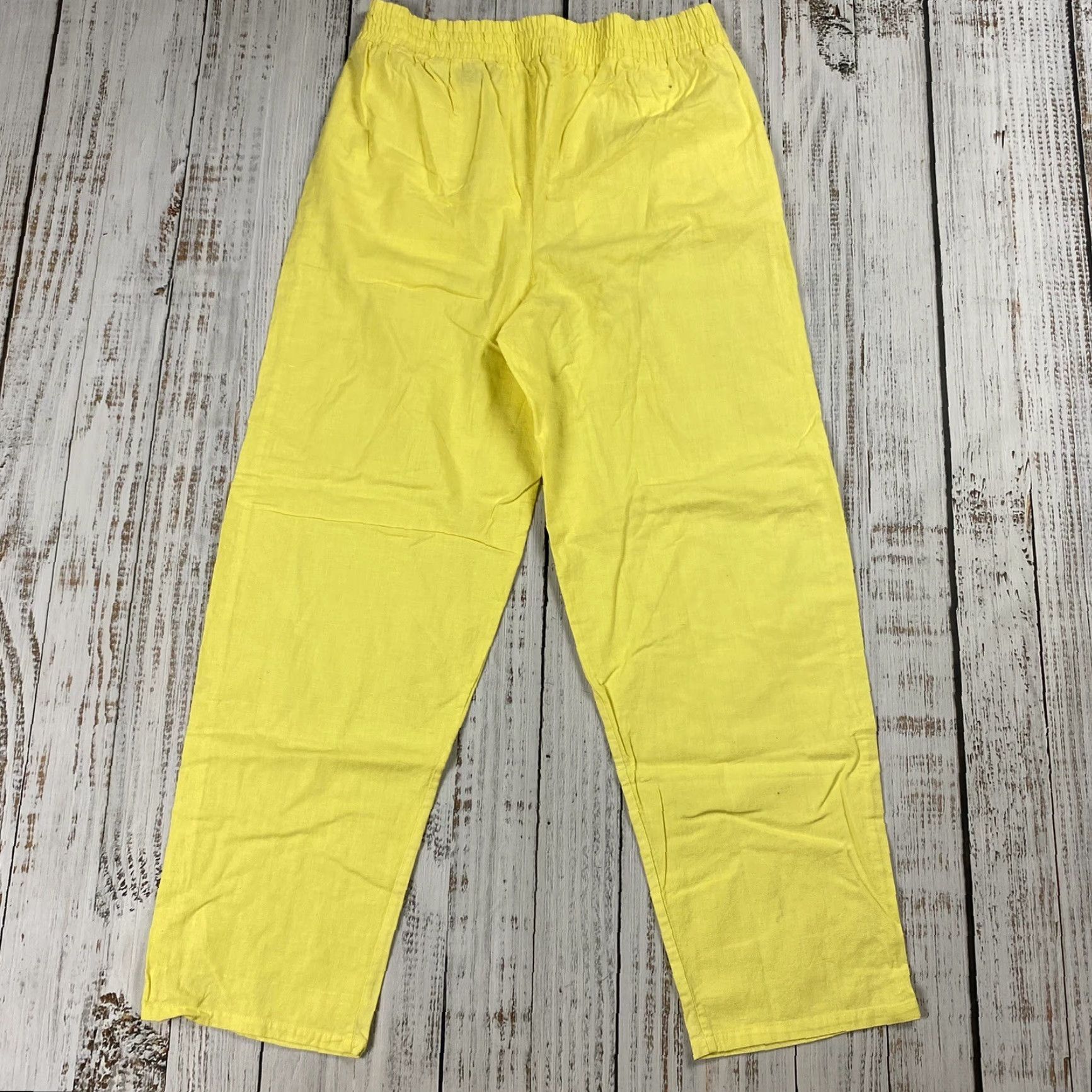 Vintage VINTAGE Francesca A Milano Lightweight Chino Pants Women L Banana Yellow Beach 80s Size 36" / US 14 / IT 50 - 6 Thumbnail