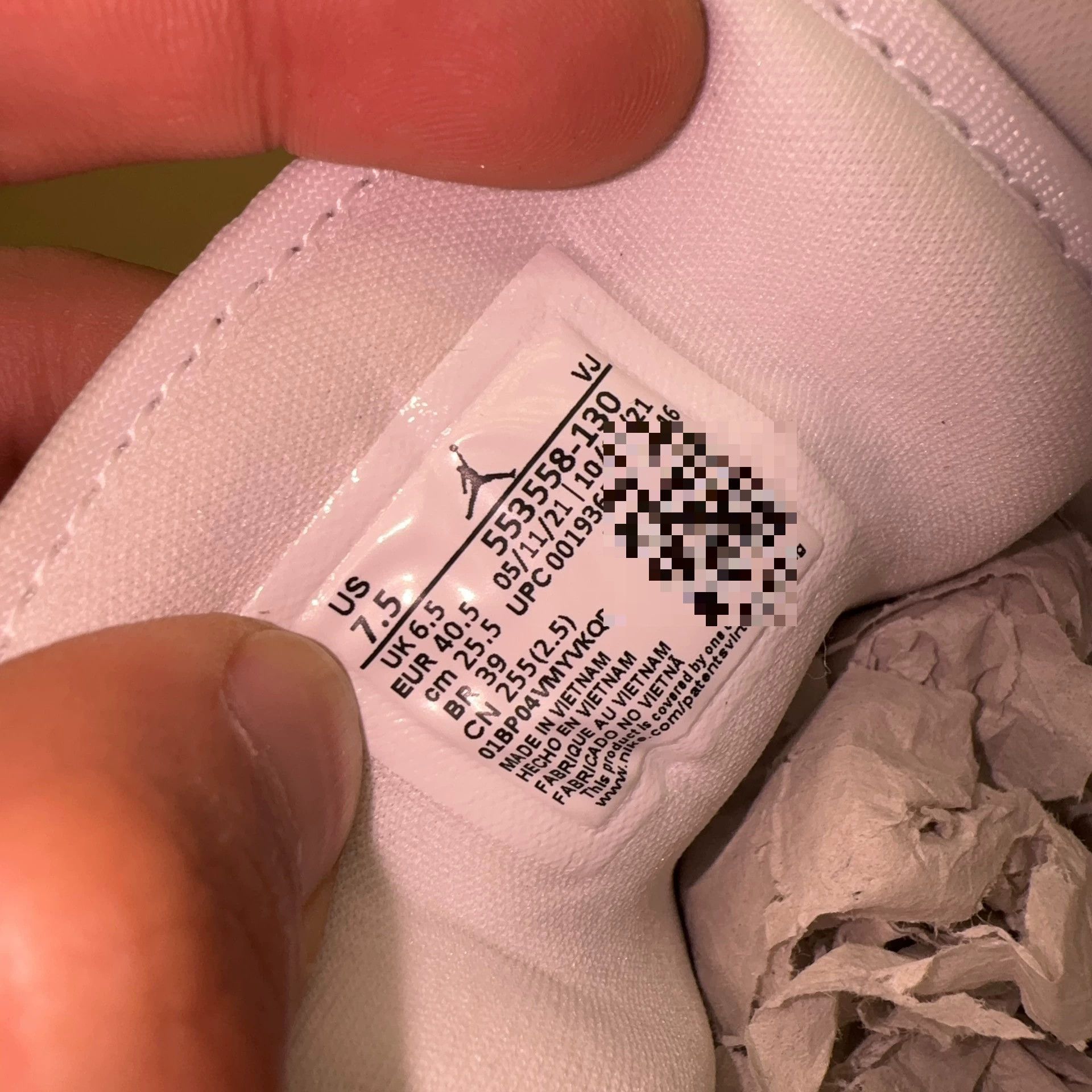 Nike Jordan AJ1 White 40.5 (Brand New, Original Box) Size US 7.5 / EU 40-41 - 7 Thumbnail